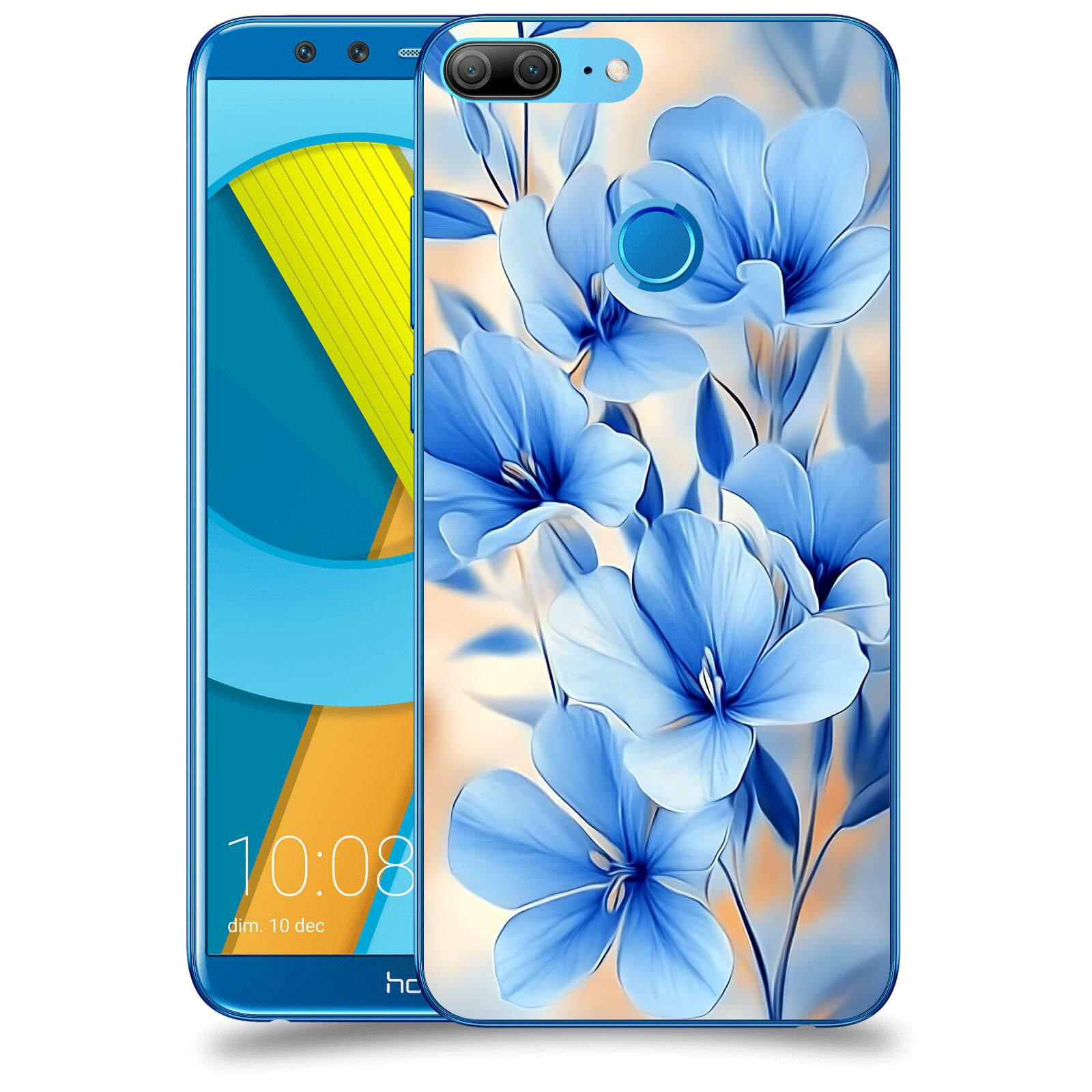 ACOVER Kryt na mobil Honor 9 Lite - Modré květiny.