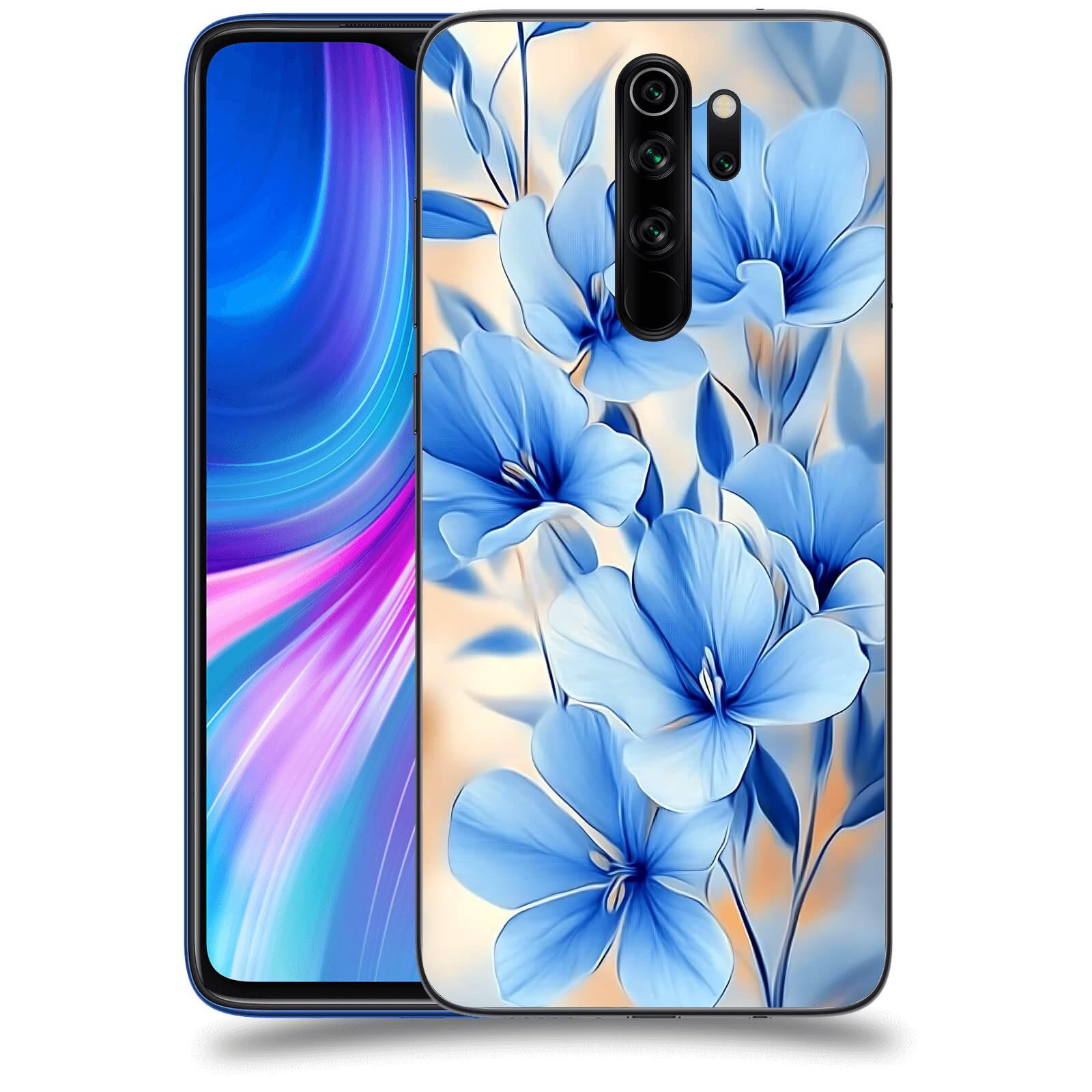 ACOVER Kryt na mobil Xiaomi Redmi Note 8 Pro - Modré květiny.