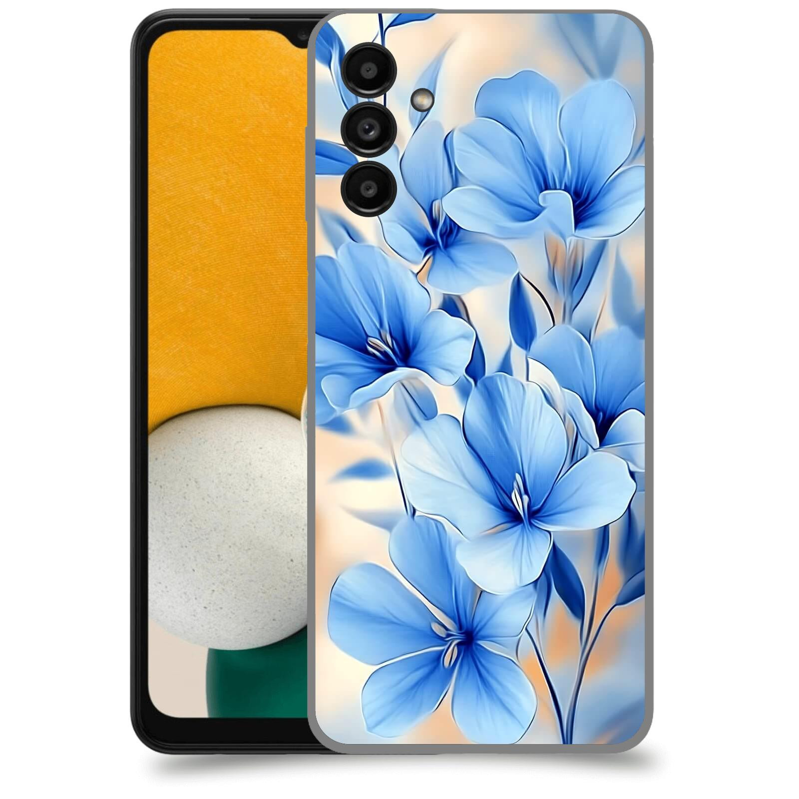 ACOVER Kryt na mobil Samsung Galaxy A13 5G A136B - Modré květiny.