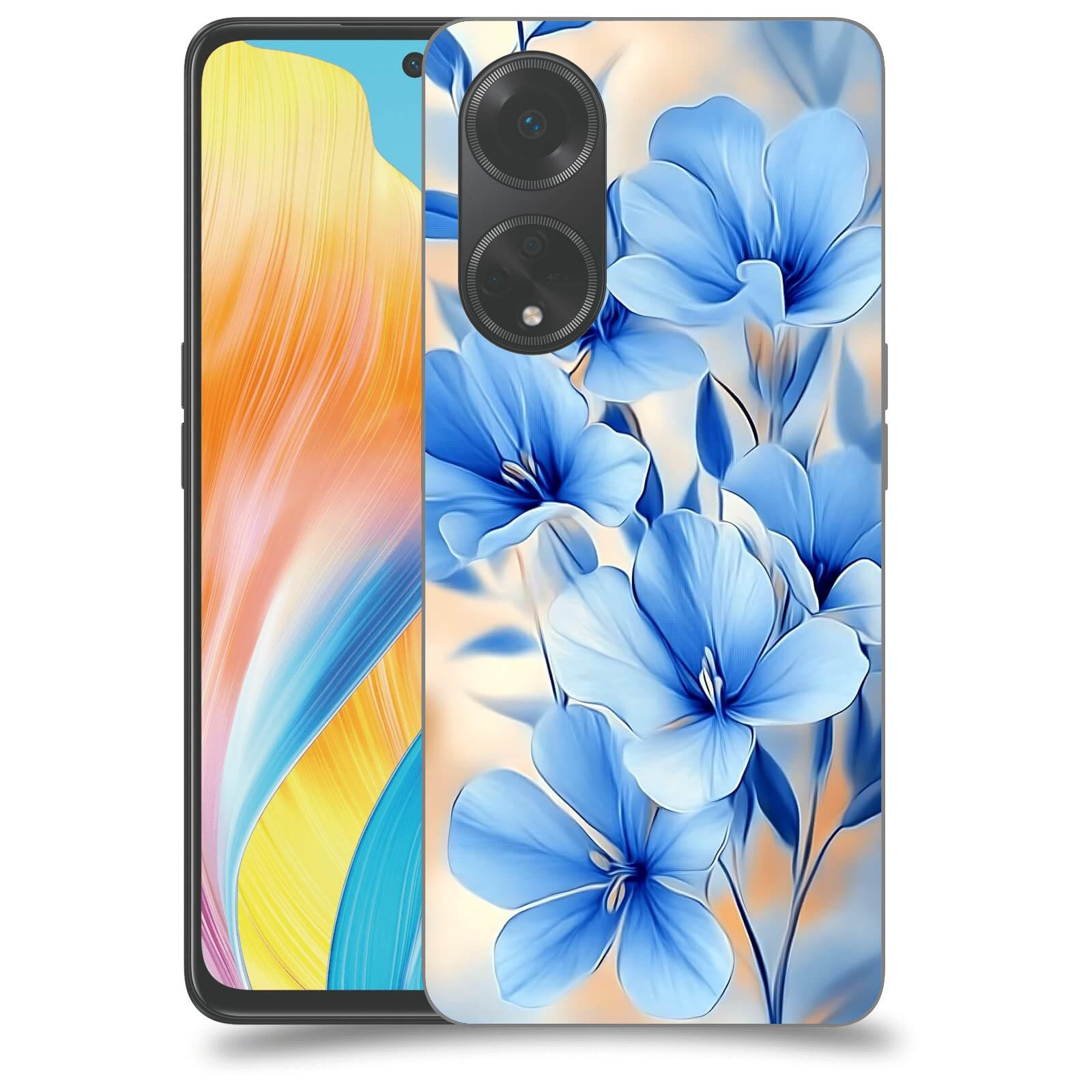 ACOVER Kryt na mobil OPPO A98 5G - Modré květiny.