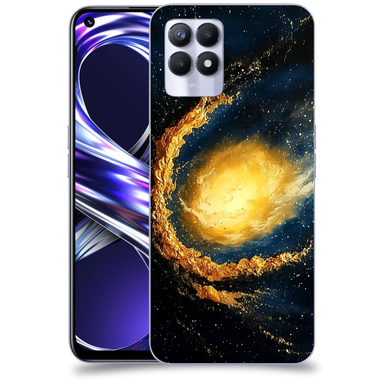 ACOVER Kryt na mobil Realme 8i - Noční obloha II