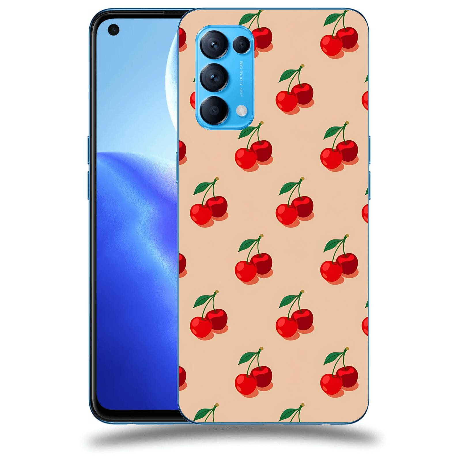 ACOVER Kryt na mobil OPPO Reno 5 5G - Šťavnaté třešně