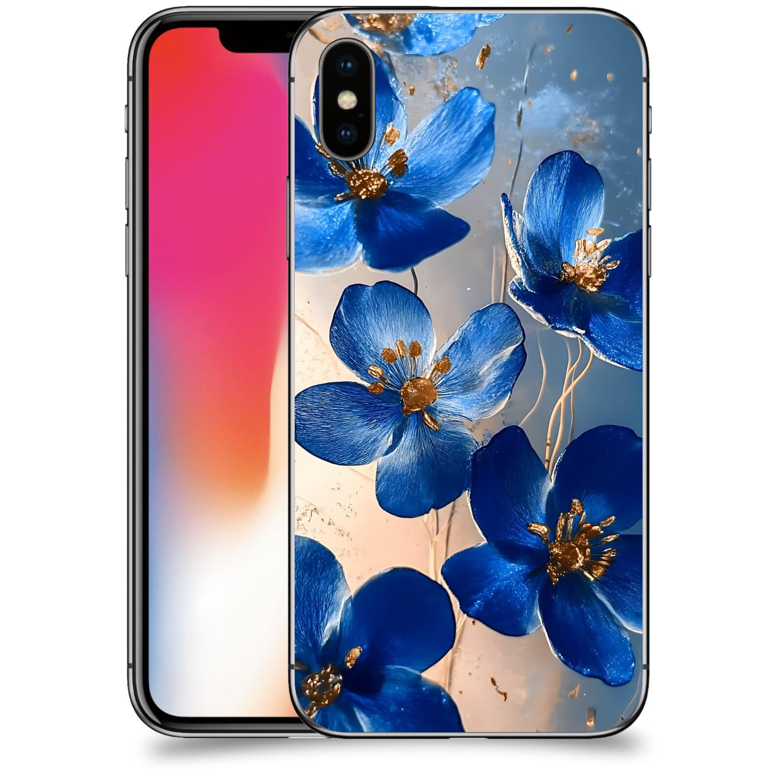 ACOVER Kryt na mobil Apple iPhone X/XS - Zlatá elegance