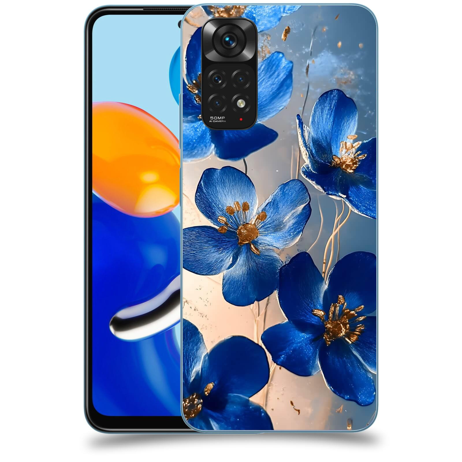 ACOVER Kryt na mobil Xiaomi Redmi Note 11 - Zlatá elegance