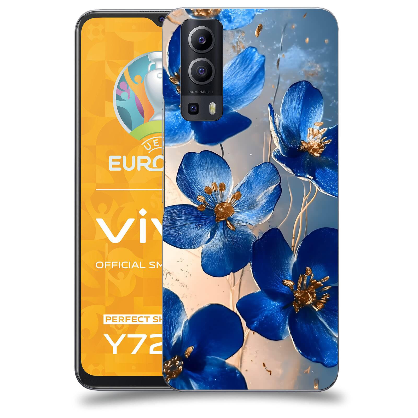 ACOVER Kryt na mobil Vivo Y72 5G - Zlatá elegance