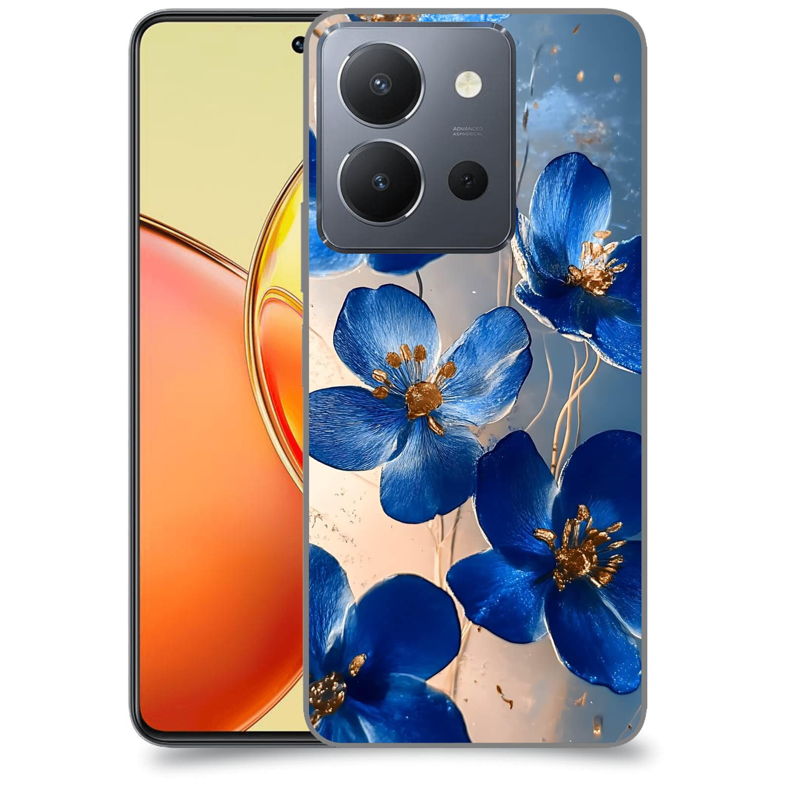 ACOVER Kryt na mobil Vivo Y36 - Zlatá elegance