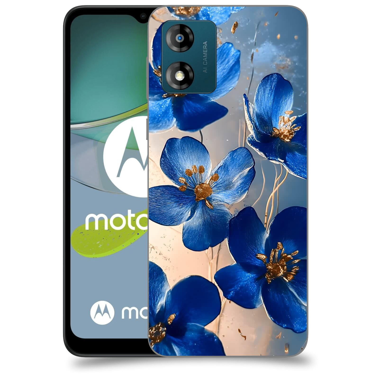 ACOVER Kryt na mobil Motorola Moto E13 - Zlatá elegance