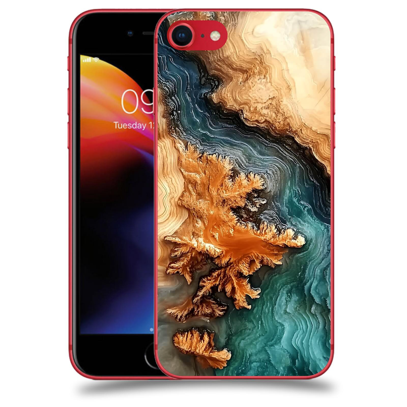 ACOVER Kryt na mobil Apple iPhone 8 - Minerální tok