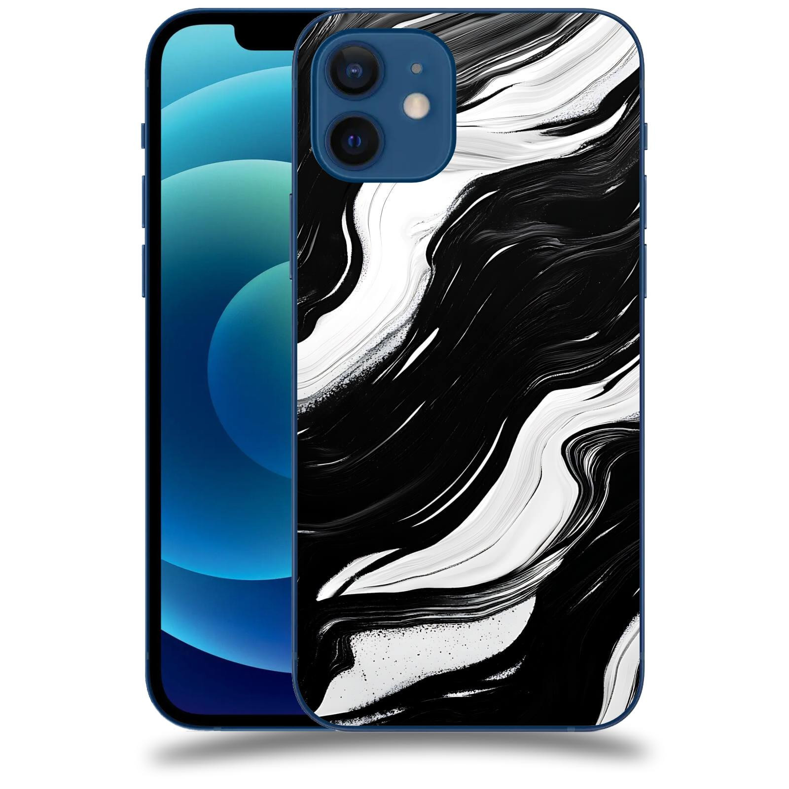 ACOVER Kryt na mobil Apple iPhone 12 - Monochromie a Proudění
