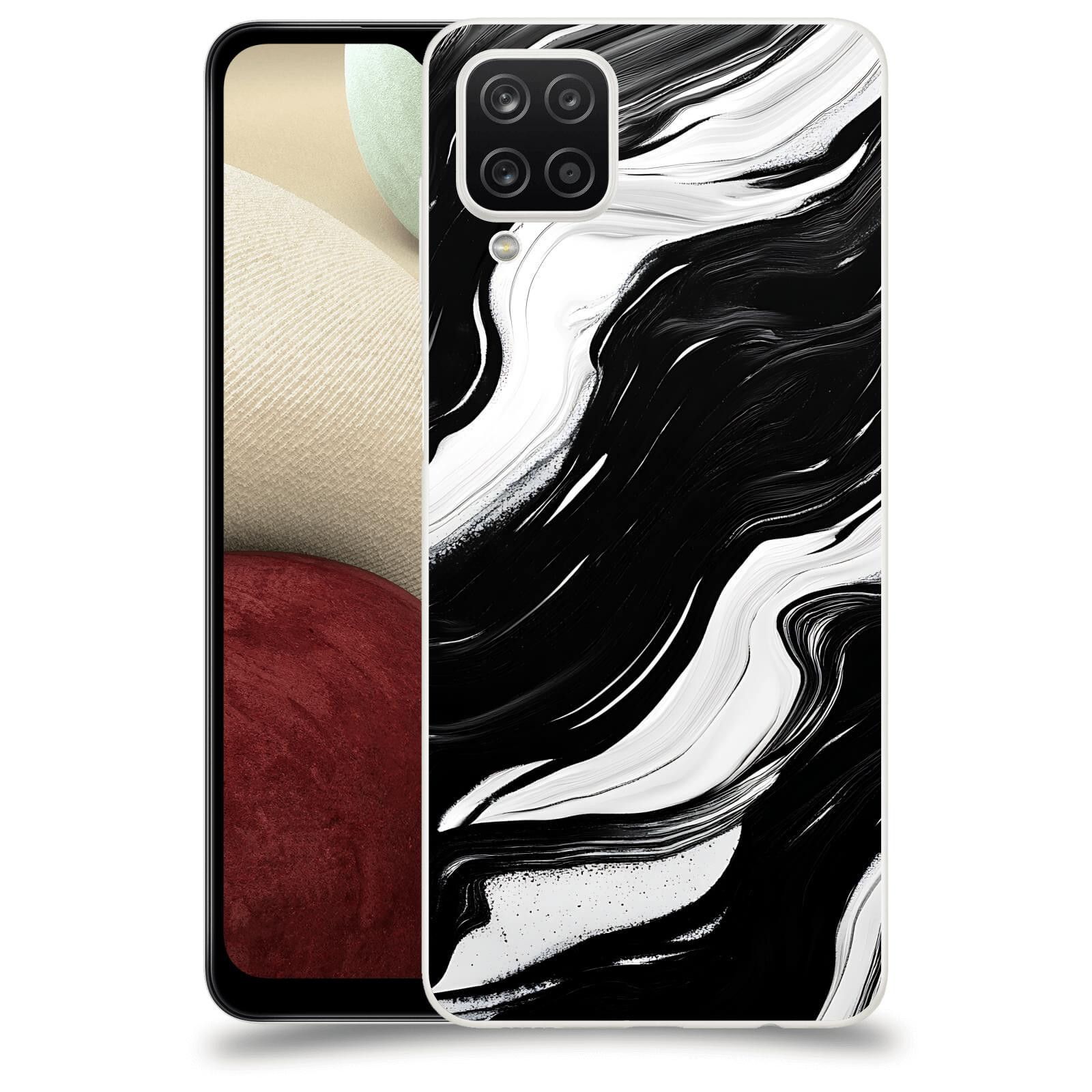ACOVER Kryt na mobil Samsung Galaxy A12 A125F - Monochromie a Proudění