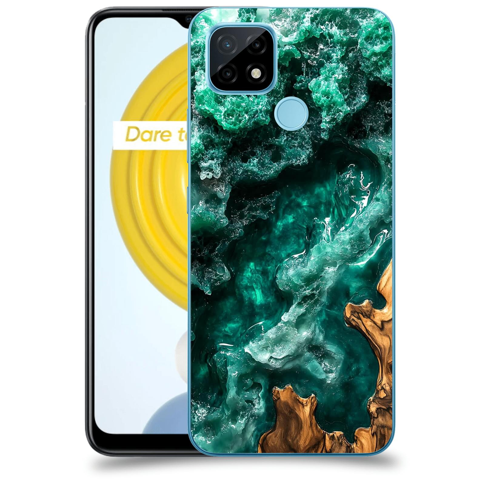 ACOVER Kryt na mobil Realme C21 - Forest Wood I