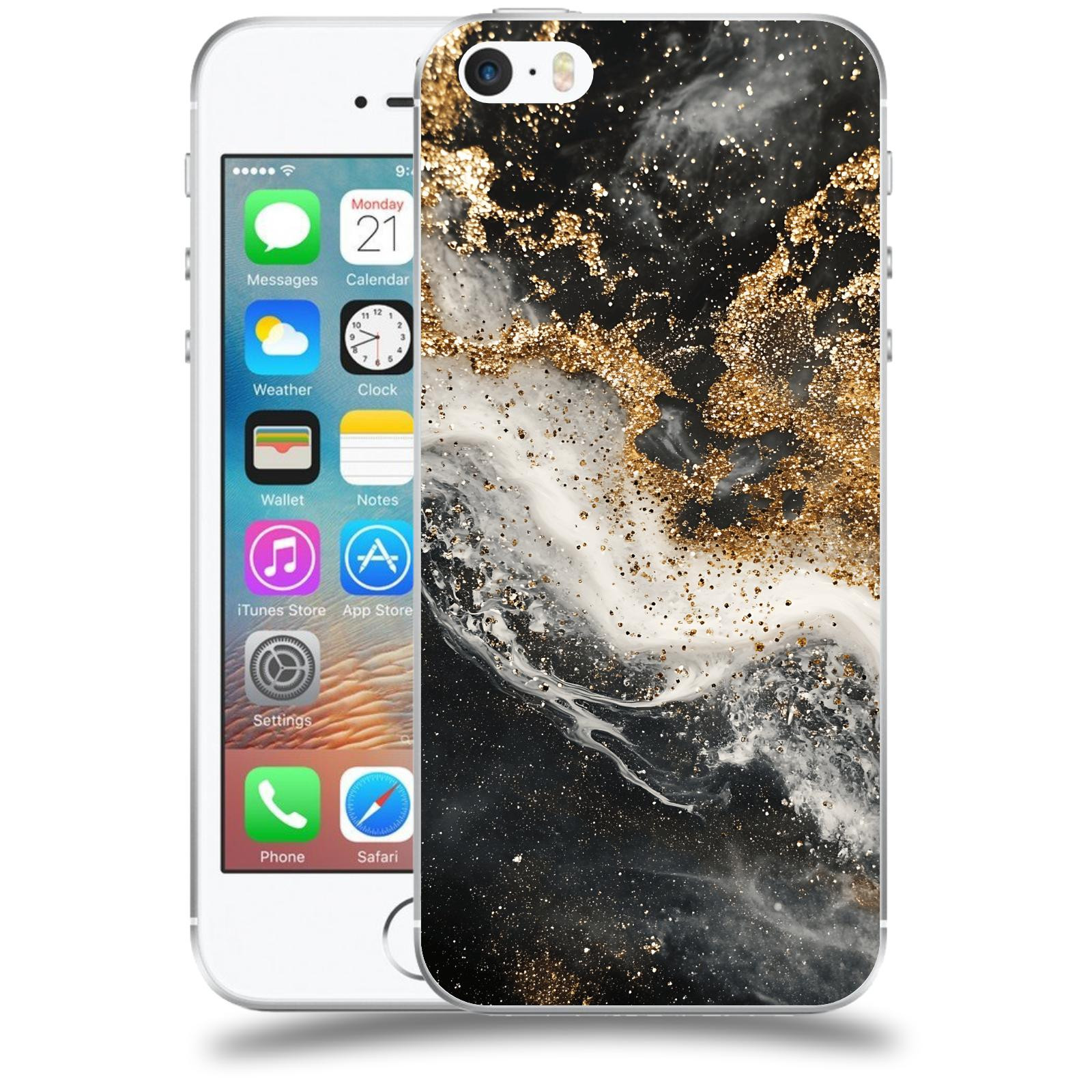 ACOVER Kryt na mobil Apple iPhone 5/5S/SE - Liquid Gold I