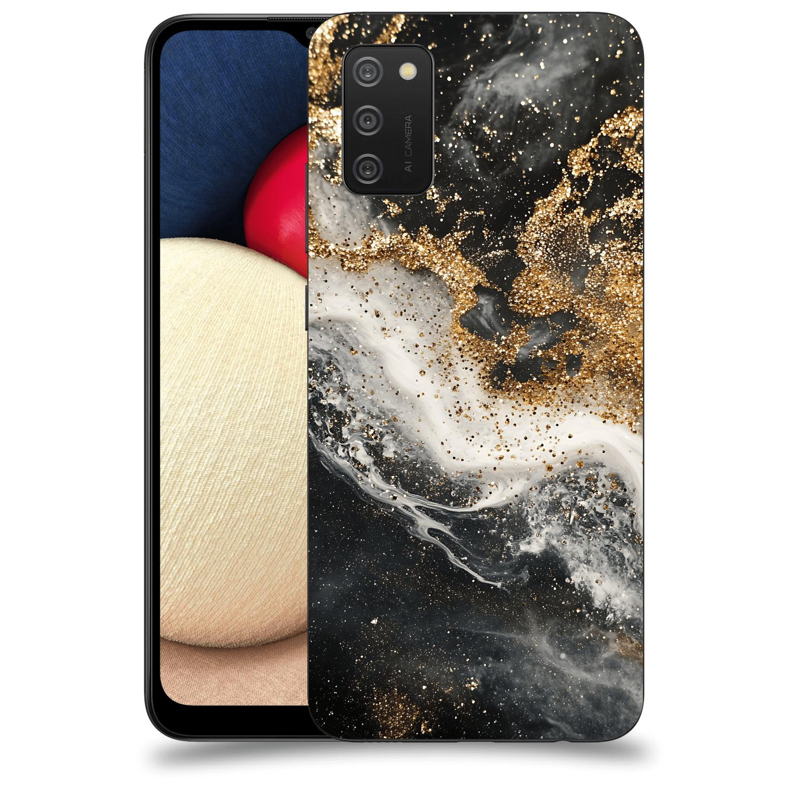 ACOVER Kryt na mobil Samsung Galaxy A02s A025G - Liquid Gold I