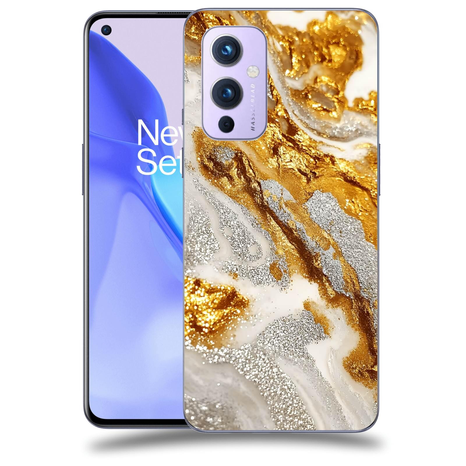 ACOVER Kryt na mobil OnePlus 9 - Liquid Gold II