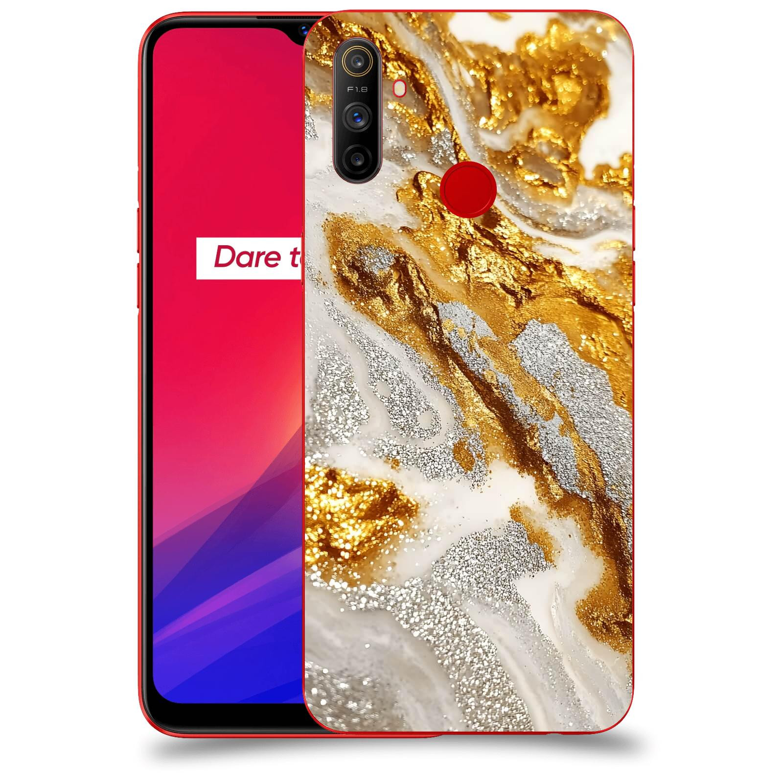 ACOVER Kryt na mobil Realme C3 - Liquid Gold II