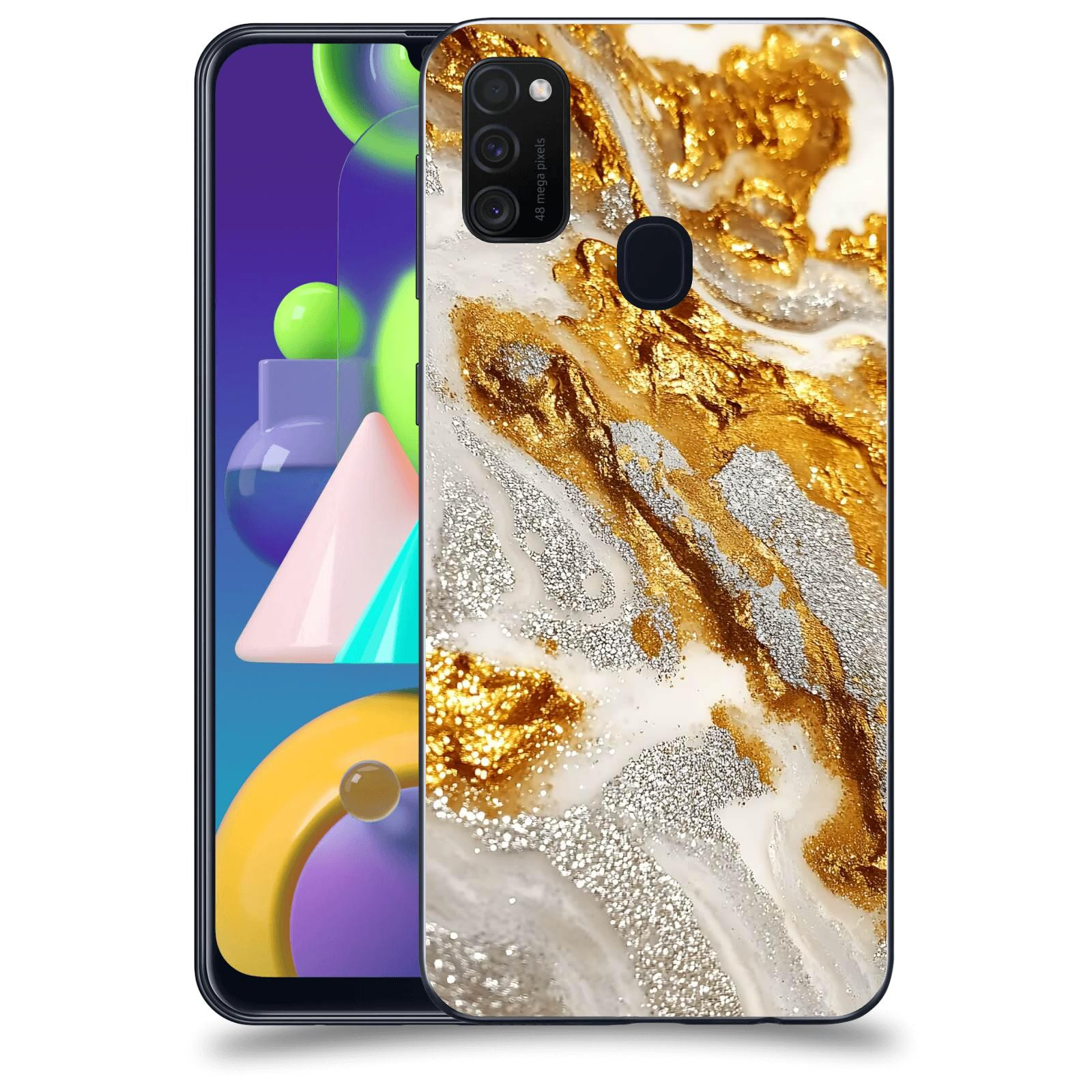 ACOVER Kryt na mobil Samsung Galaxy M21 M215F - Liquid Gold II