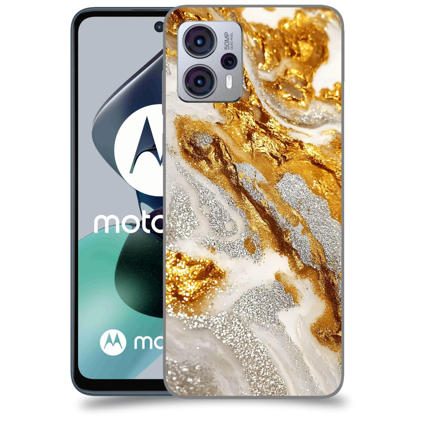 ACOVER Kryt na mobil Motorola Moto G23 - Liquid Gold II