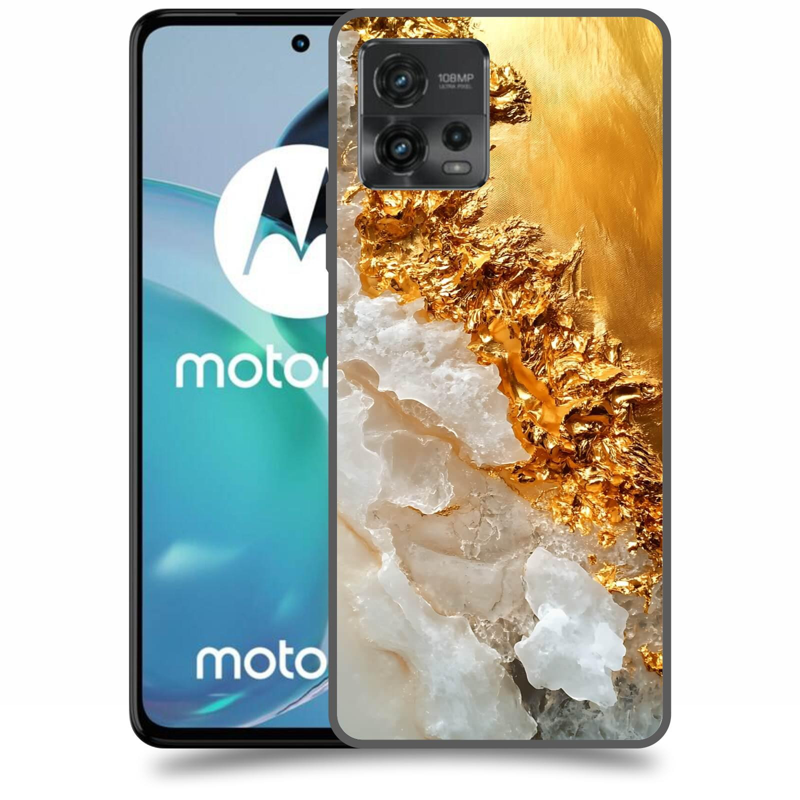 ACOVER Kryt na mobil Motorola Moto G72 - Liquid Gold III