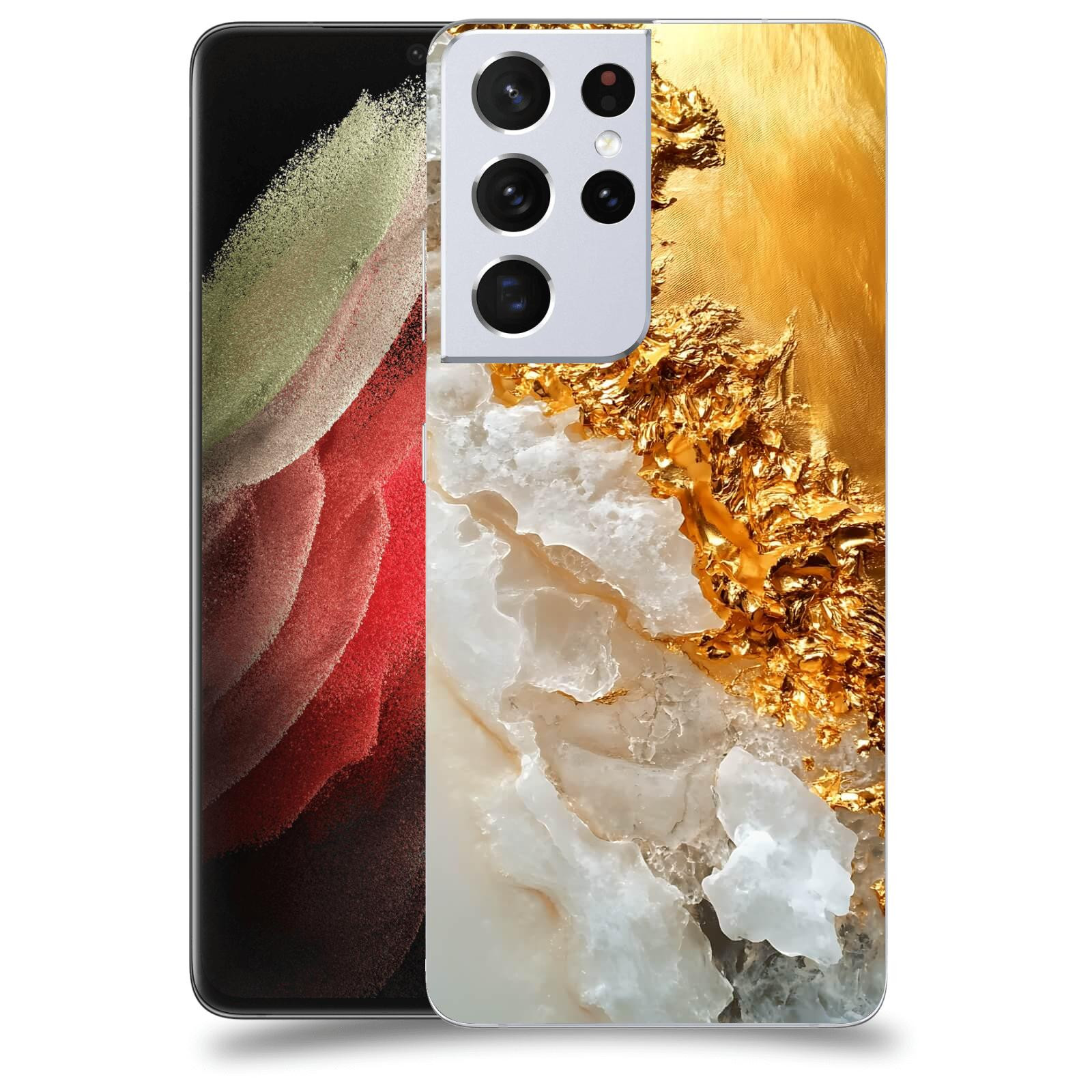 ACOVER Kryt na mobil Samsung Galaxy S21 Ultra 5G G998B - Liquid Gold III