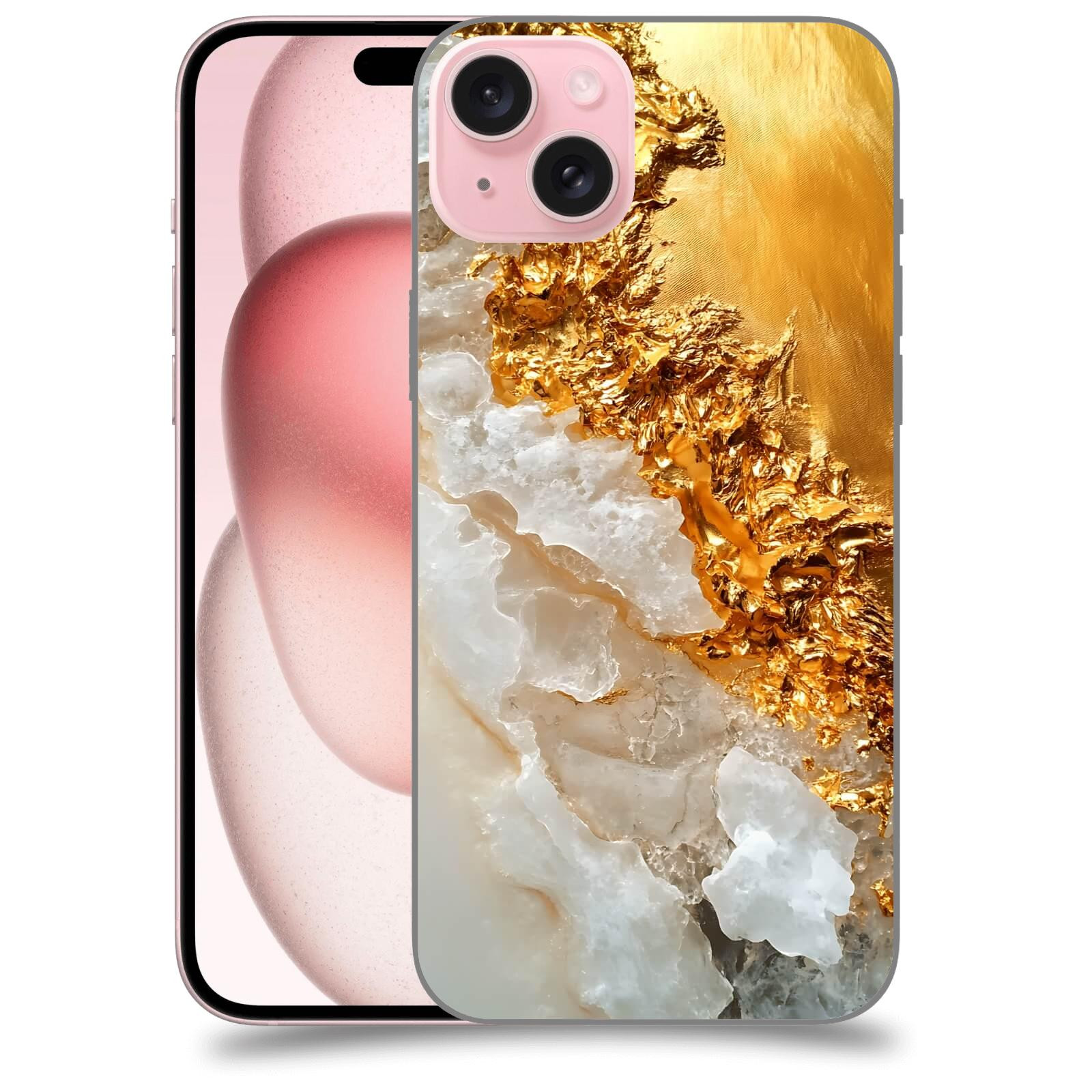 ACOVER Kryt na mobil Apple iPhone 15 plus - Liquid Gold III