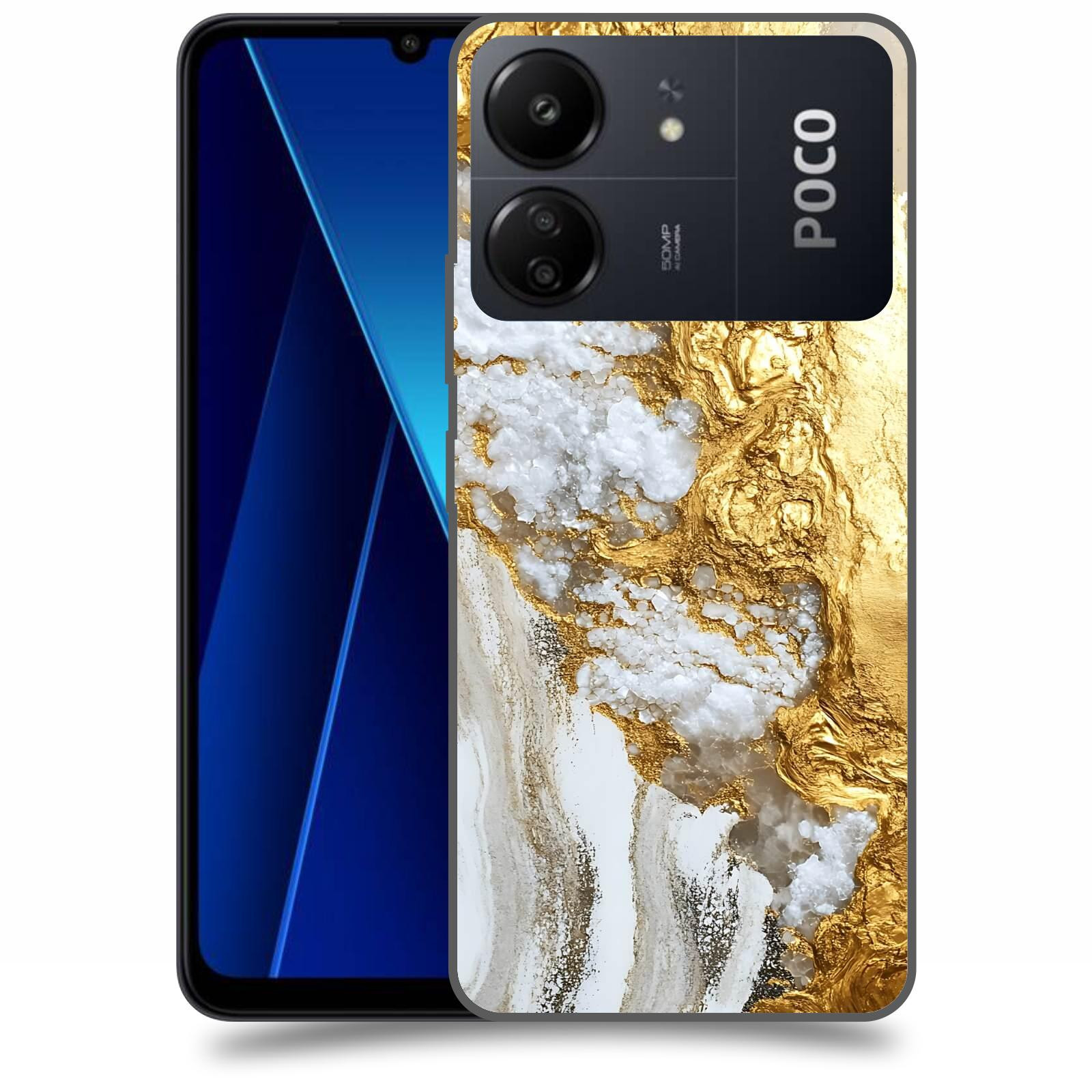 ACOVER Kryt na mobil Poco C65 - Liquid Gold V