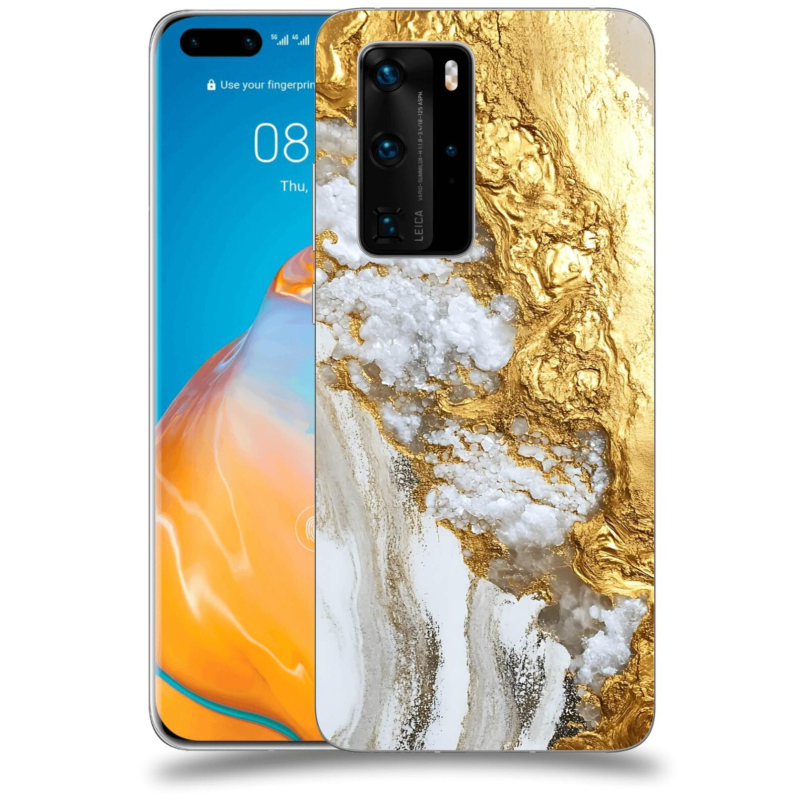 ACOVER Kryt na mobil Huawei P40 - Liquid Gold V