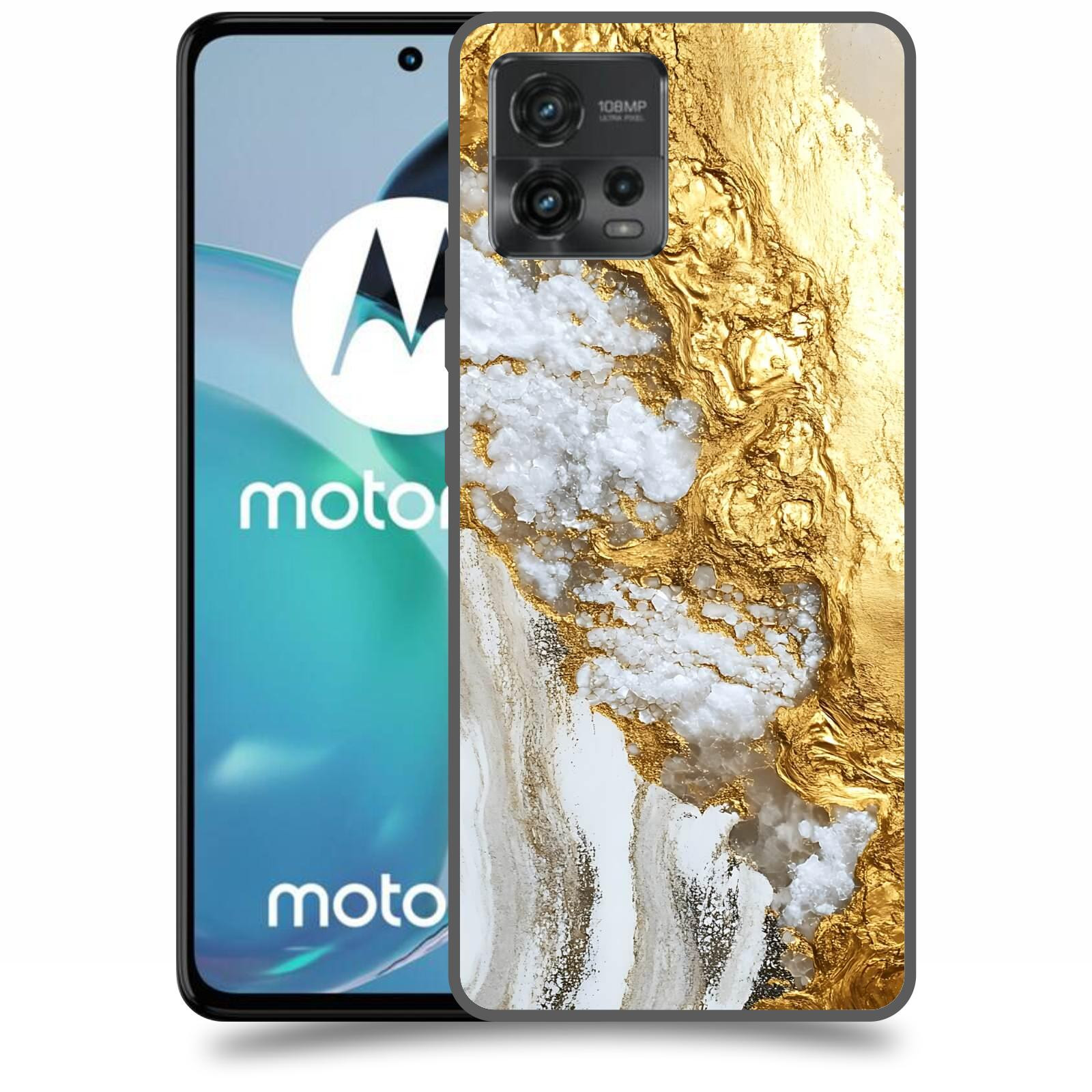 ACOVER Kryt na mobil Motorola Moto G72 - Liquid Gold V