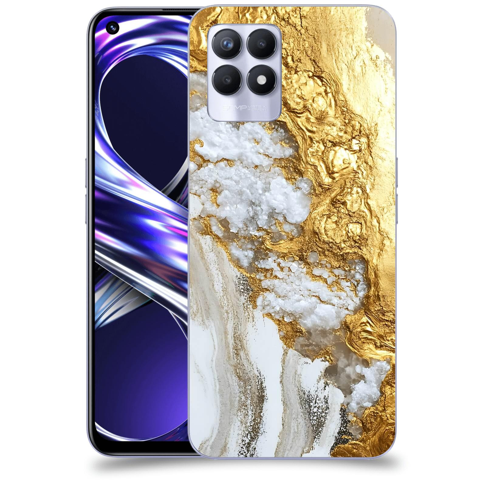 ACOVER Kryt na mobil Realme 8i - Liquid Gold V