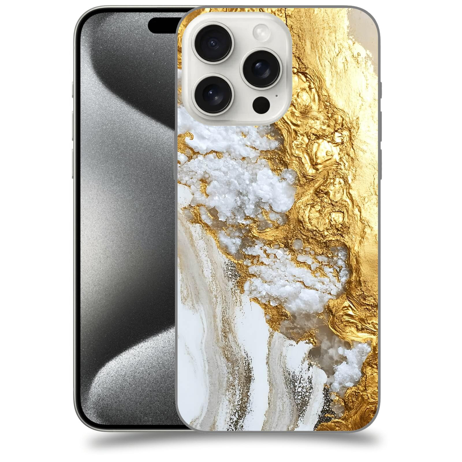 ACOVER Kryt na mobil Apple iPhone 15 pro max - Liquid Gold V