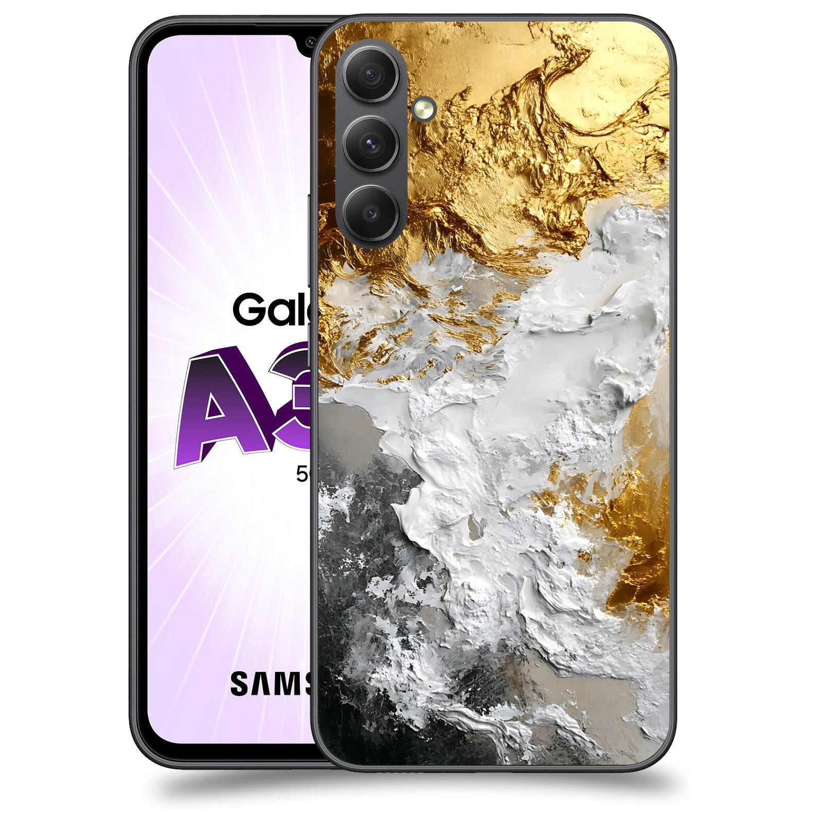 ACOVER Kryt na mobil Samsung Galaxy A34 - Liquid Gold VI