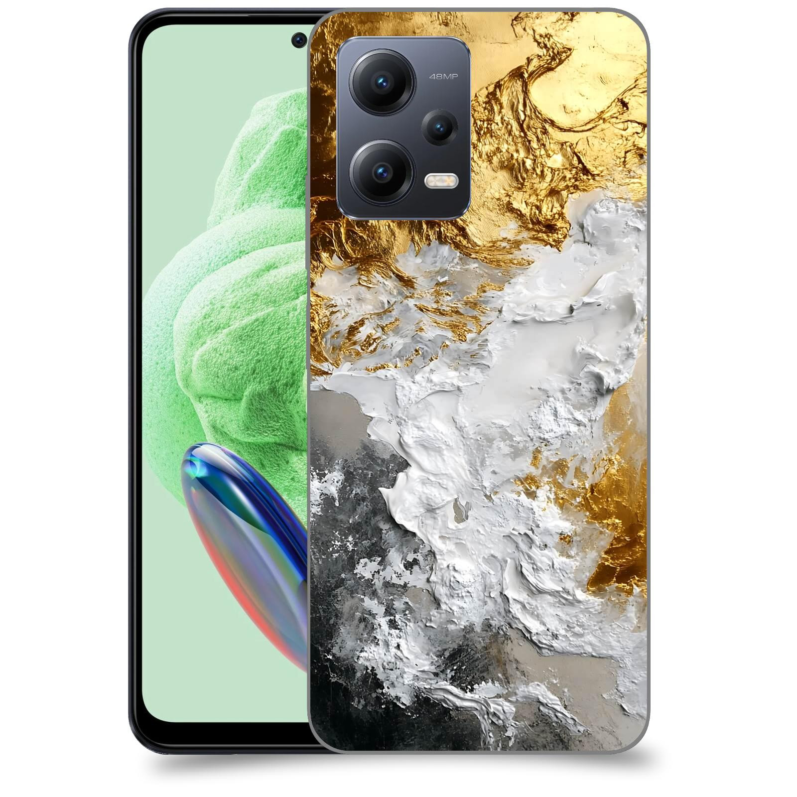 ACOVER Kryt na mobil Xiaomi Redmi Note 12 PRO 5G - Liquid Gold VI