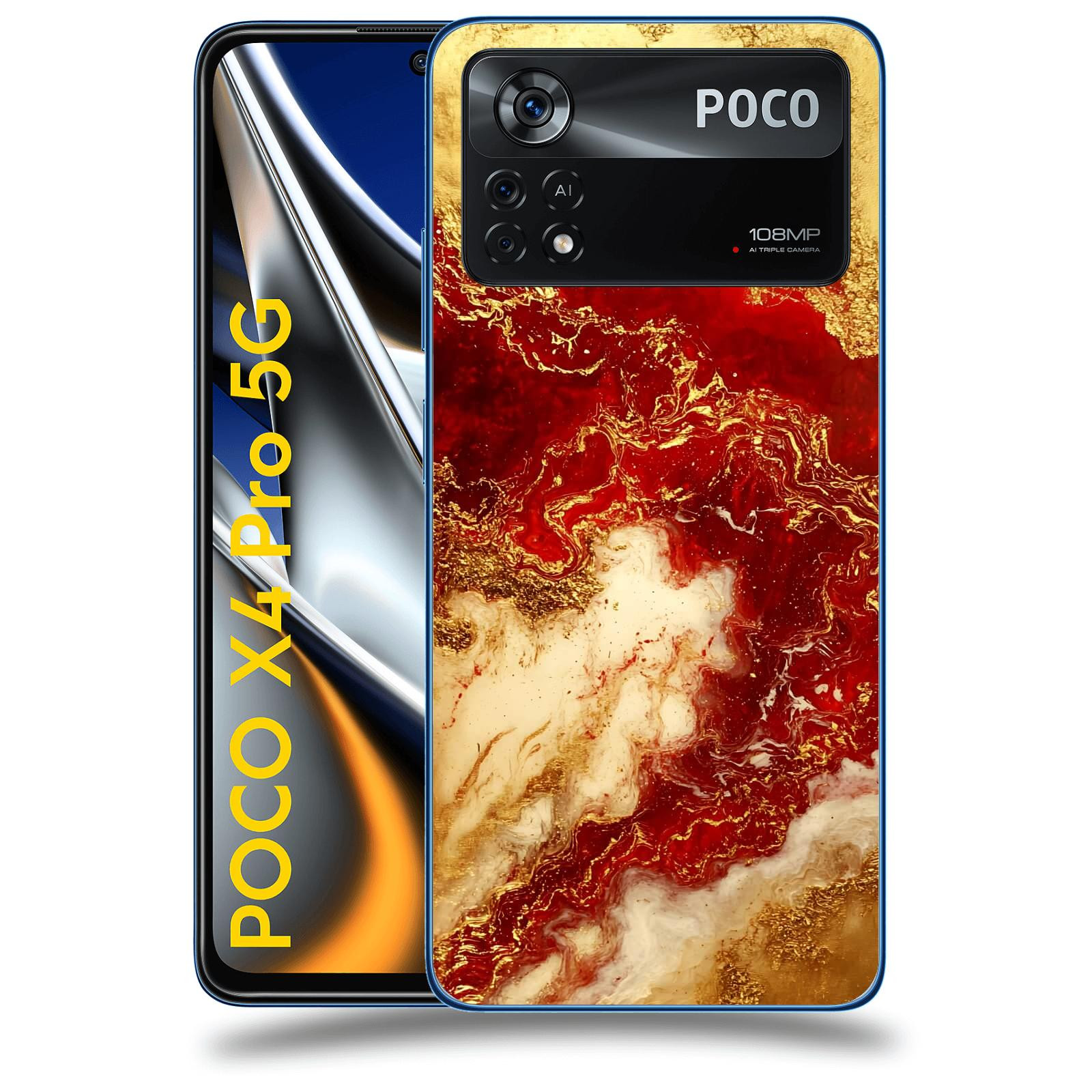 ACOVER Kryt na mobil Xiaomi Poco X4 Pro 5G - Golden Blood I