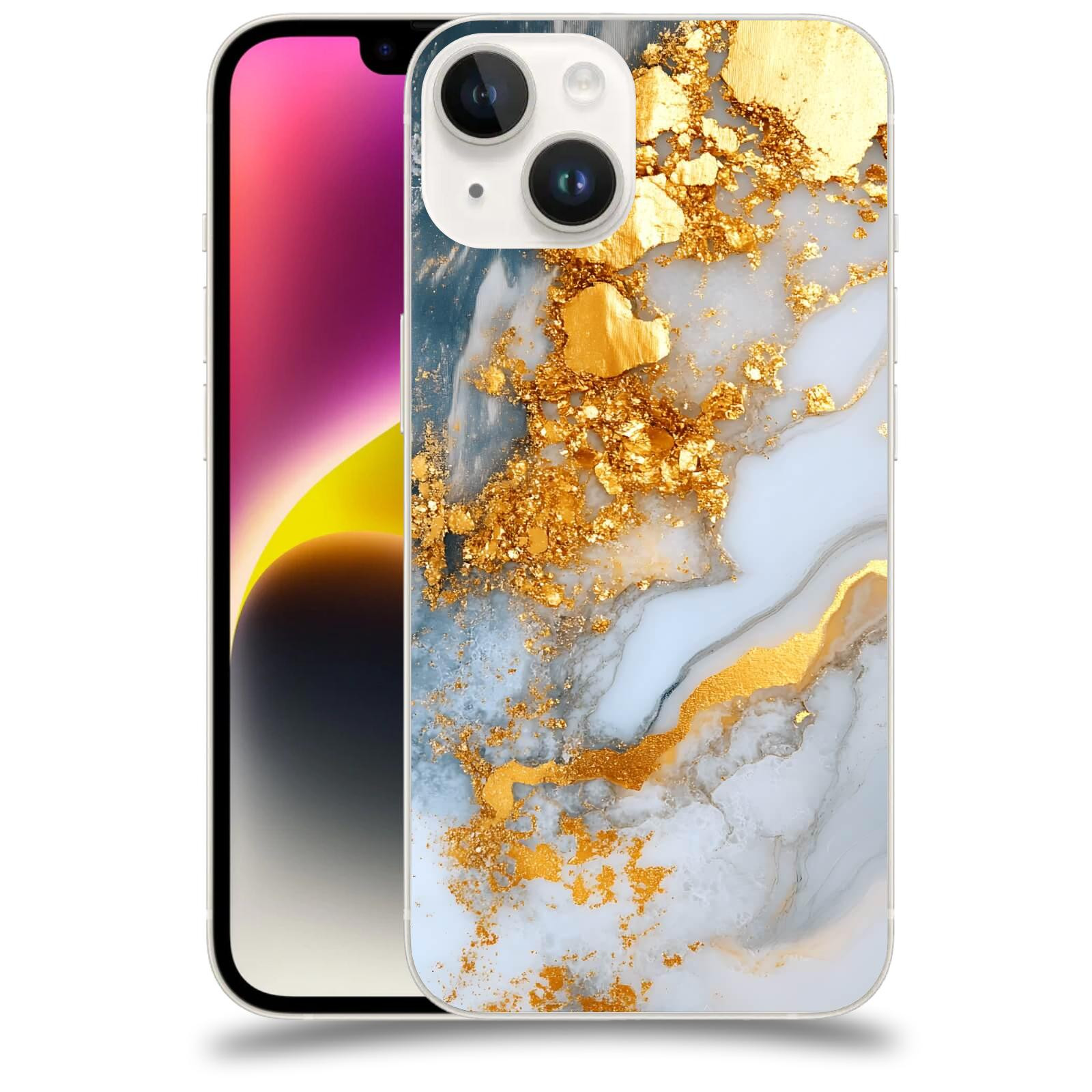 ACOVER Kryt na mobil Apple iPhone 14 - Liquid Gold VII