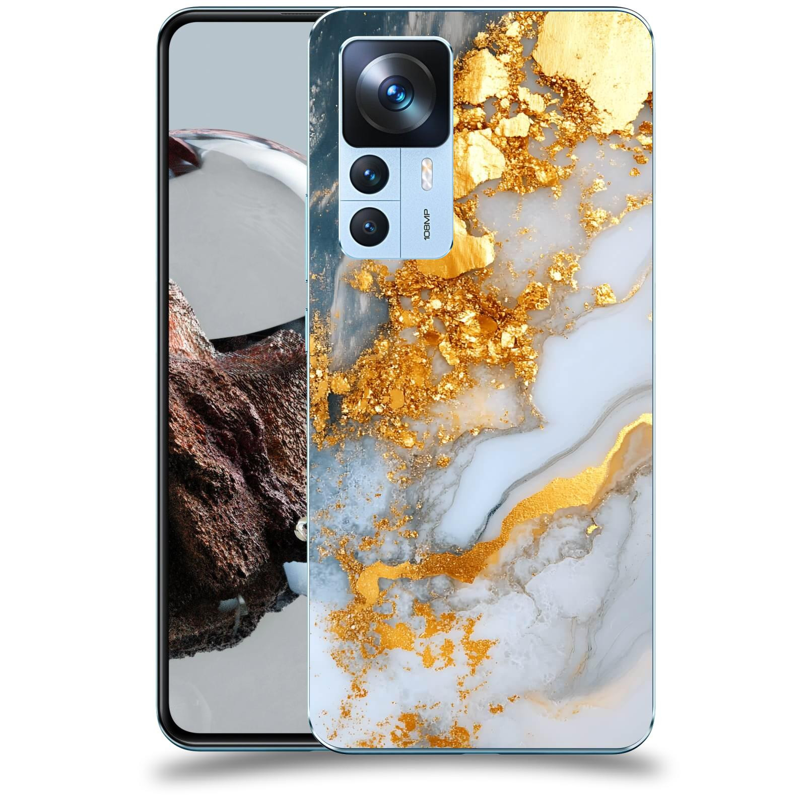 ACOVER Kryt na mobil Xiaomi 12T - Liquid Gold VII