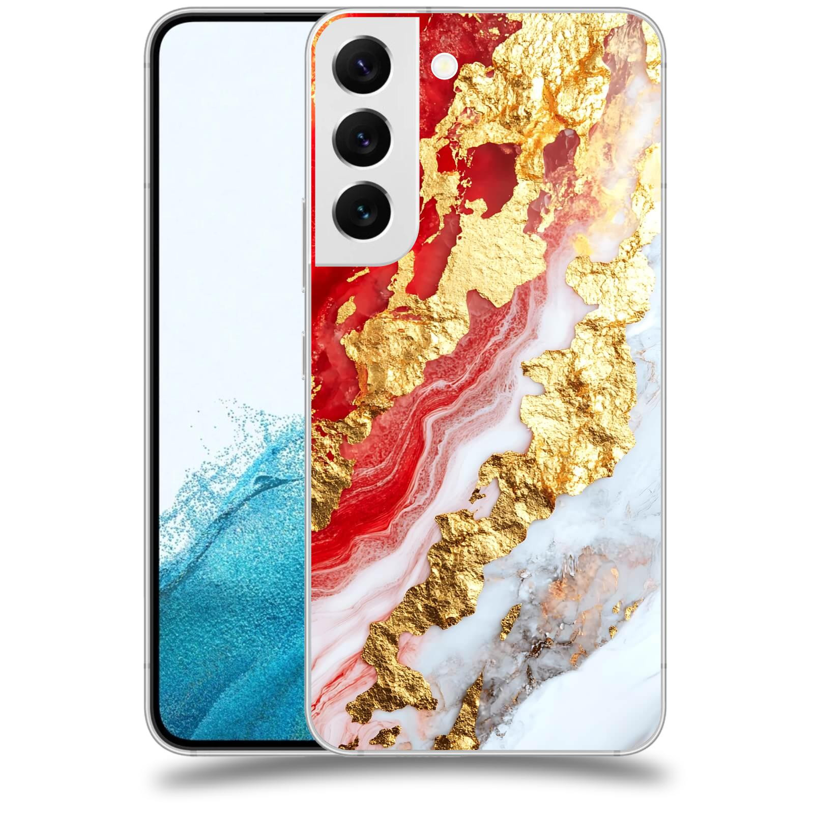 ACOVER Kryt na mobil Samsung Galaxy S22 5G - Golden Blood II