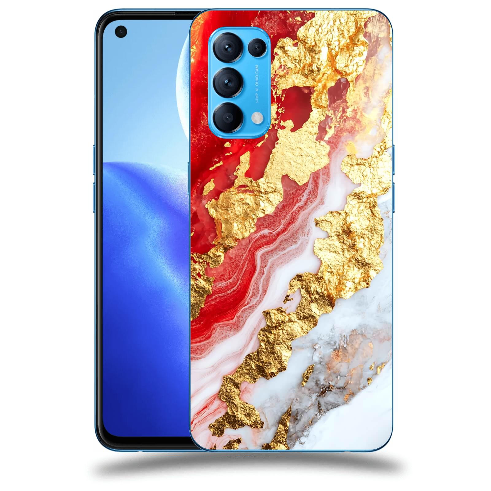 ACOVER Kryt na mobil OPPO Reno 5 5G - Golden Blood II