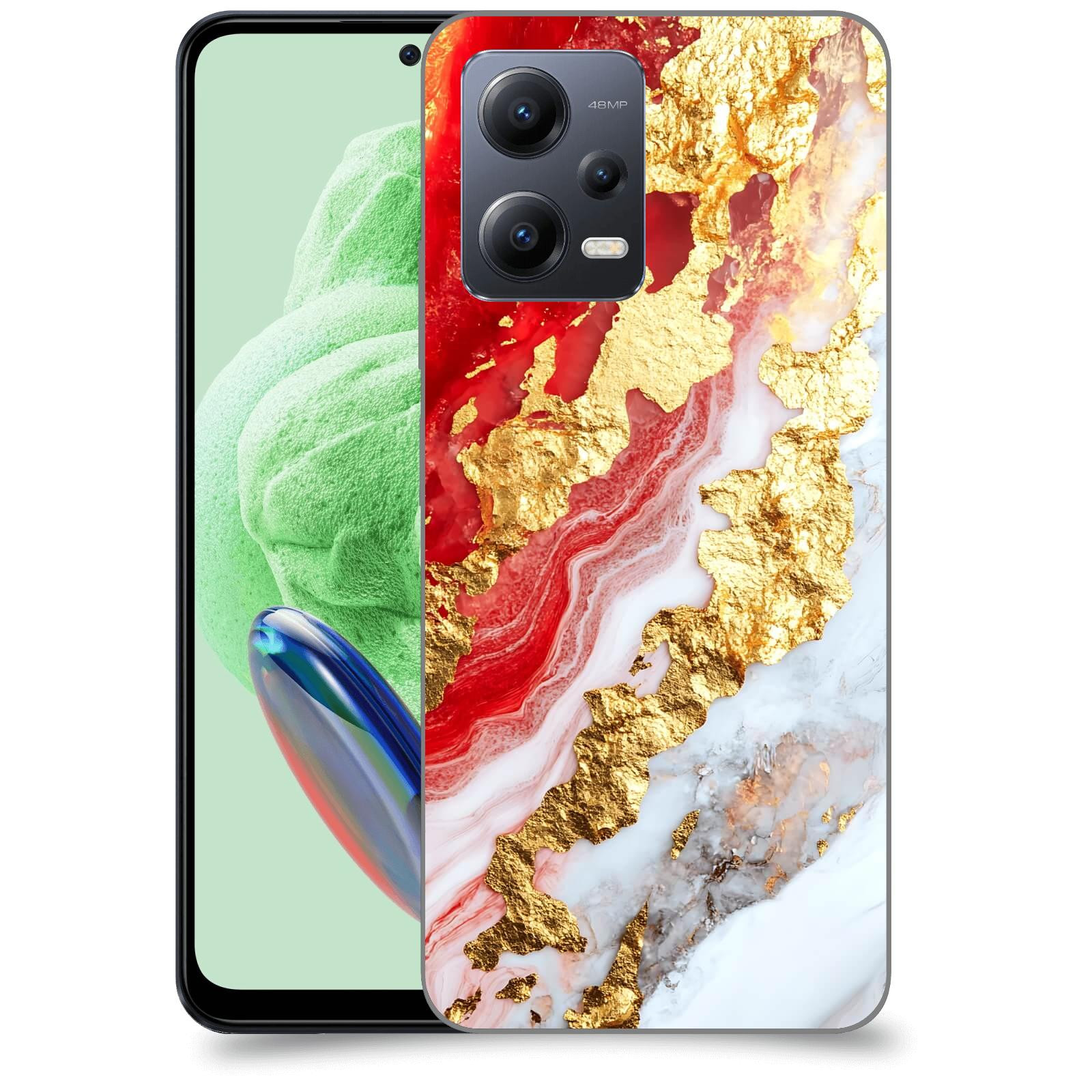 ACOVER Kryt na mobil Xiaomi Redmi Note 12 5G - Golden Blood II