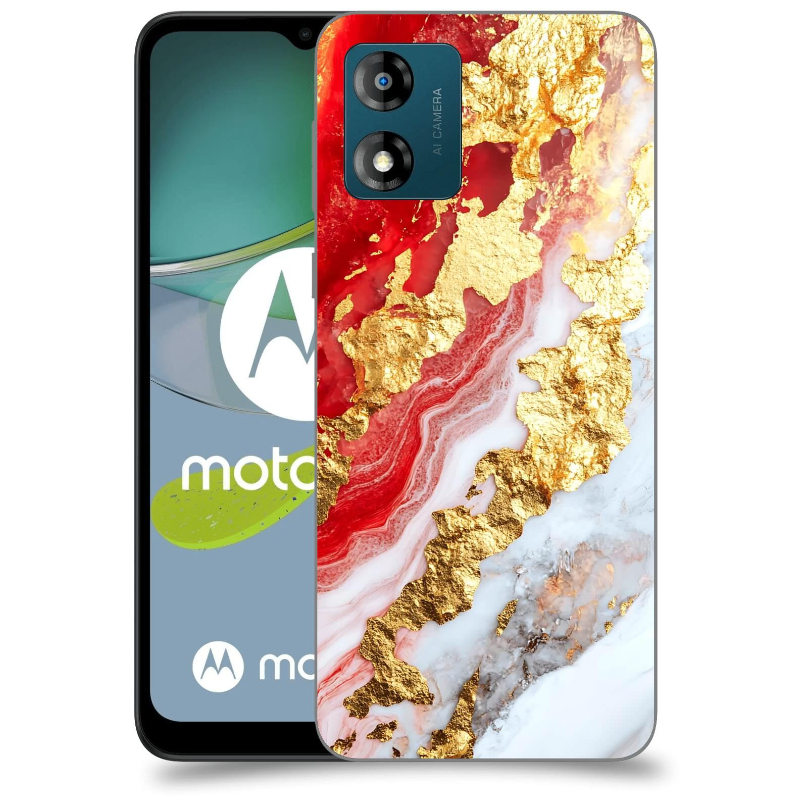 ACOVER Kryt na mobil Motorola Moto E13 - Golden Blood II