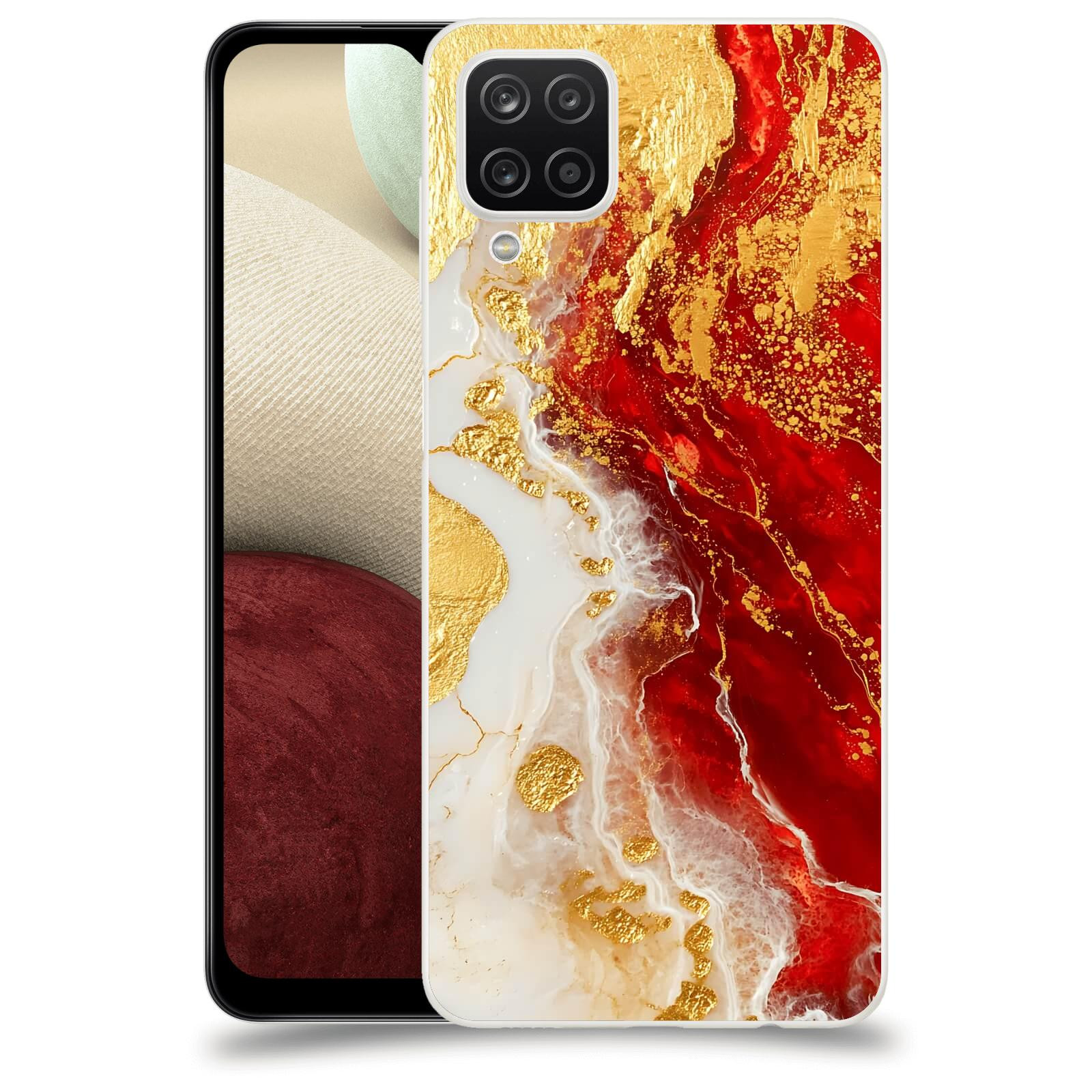 ACOVER Kryt na mobil Samsung Galaxy A12 A125F - Golden Blood III