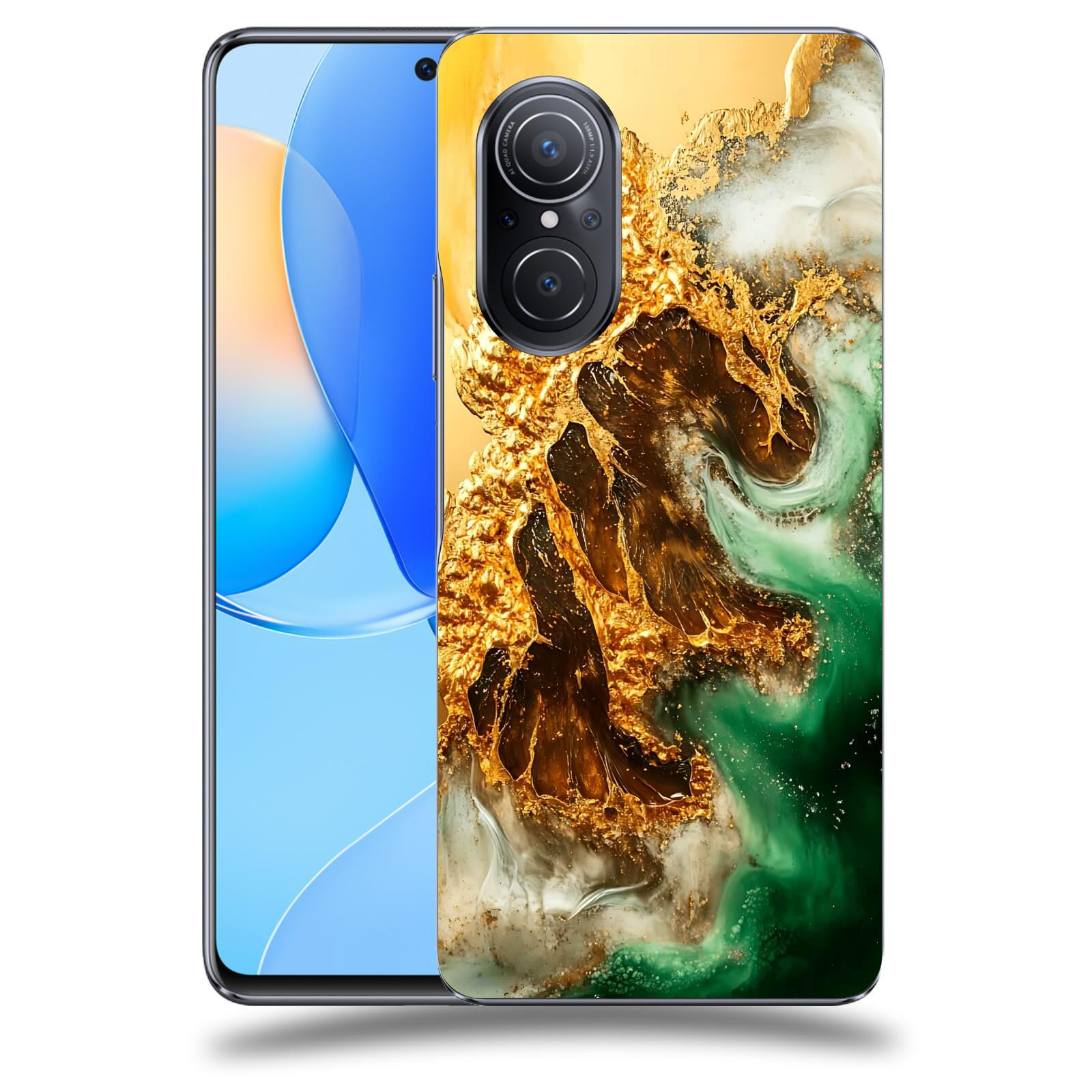 ACOVER Kryt na mobil Huawei Nova 9 SE - Golden Moss II