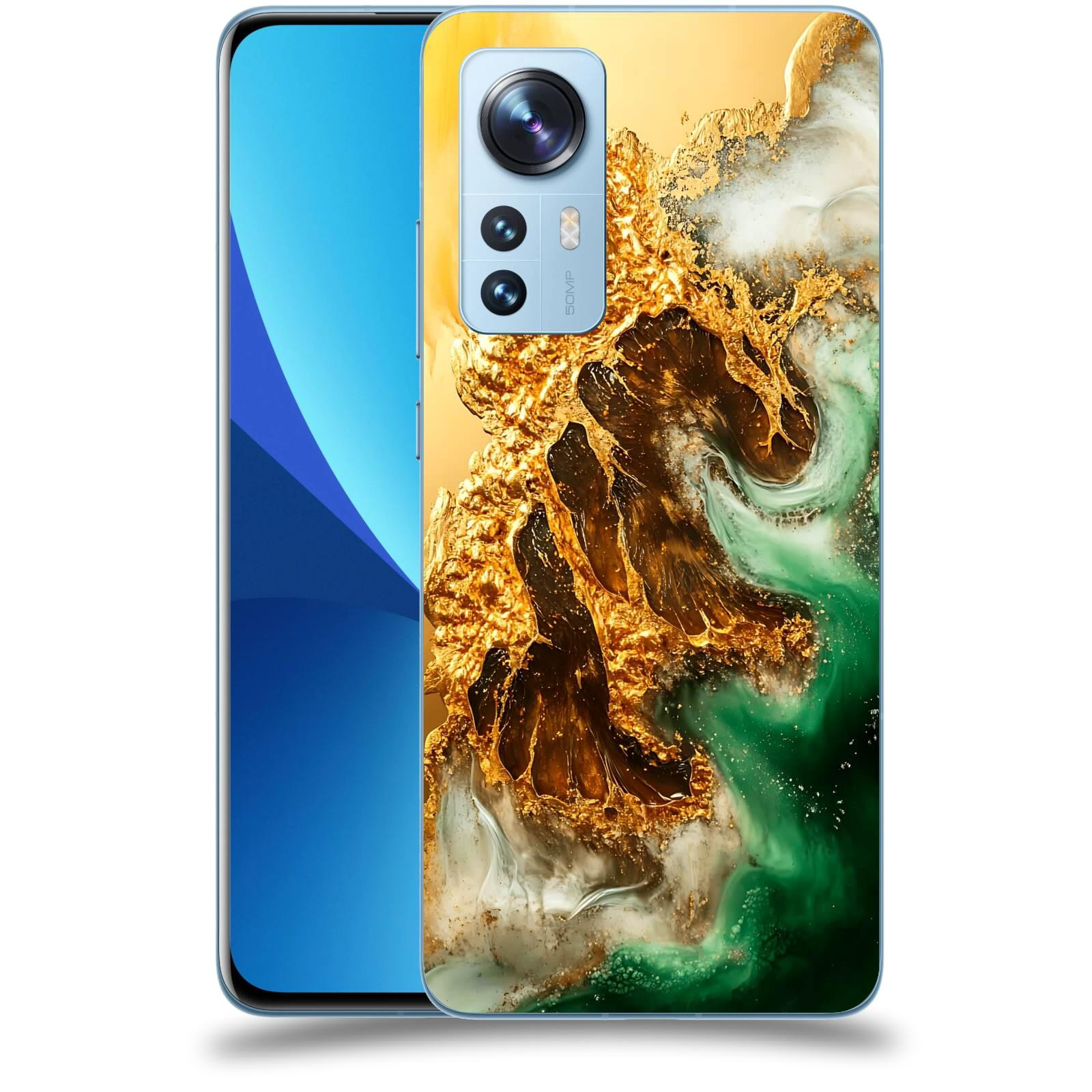 ACOVER Kryt na mobil Xiaomi 12 - Golden Moss II