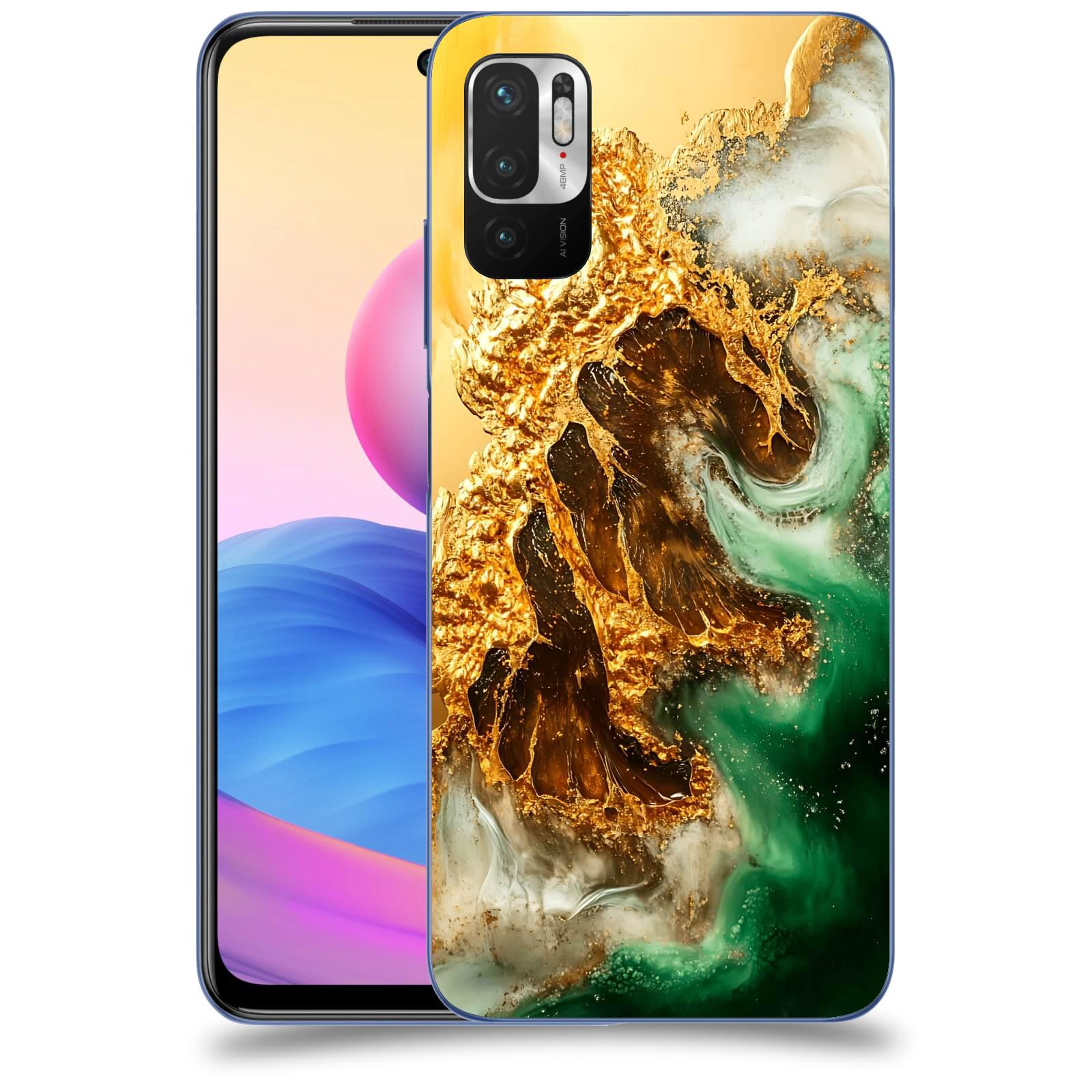 ACOVER Kryt na mobil Xiaomi Redmi Note 10 5G - Golden Moss II