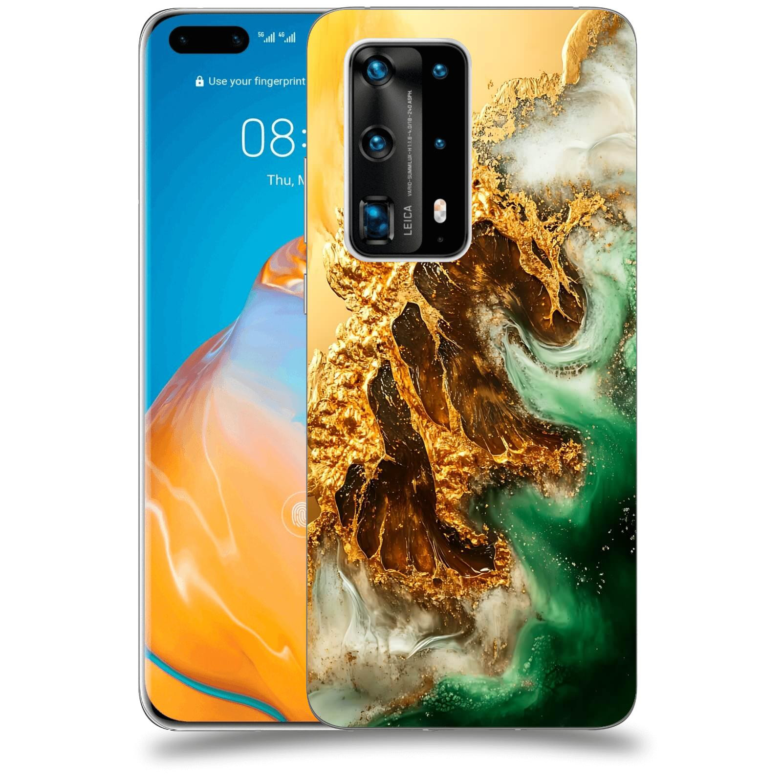 ACOVER Kryt na mobil Huawei P40 Pro - Golden Moss II