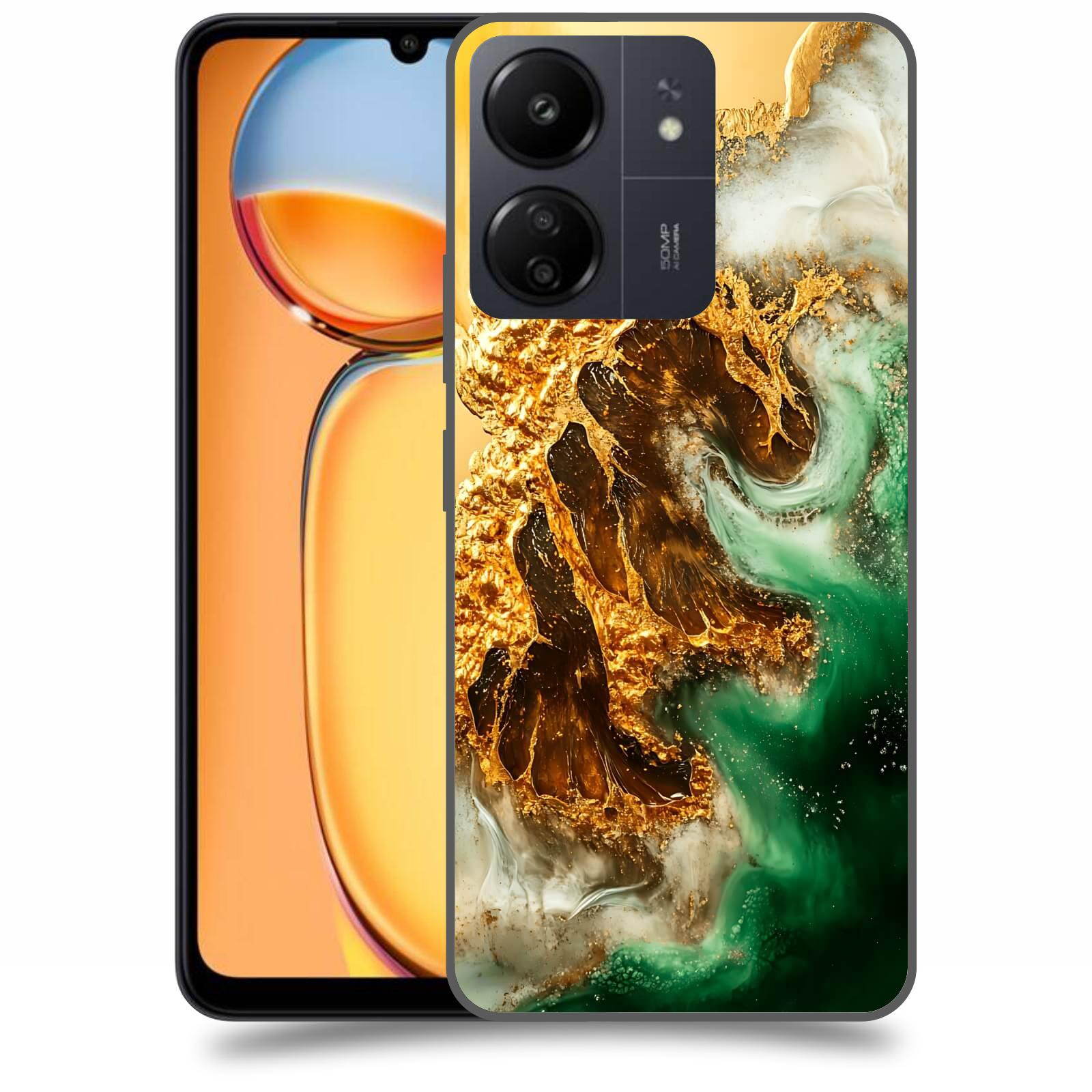 ACOVER Kryt na mobil Xiaomi Redmi 13C 4G  Golden Moss II