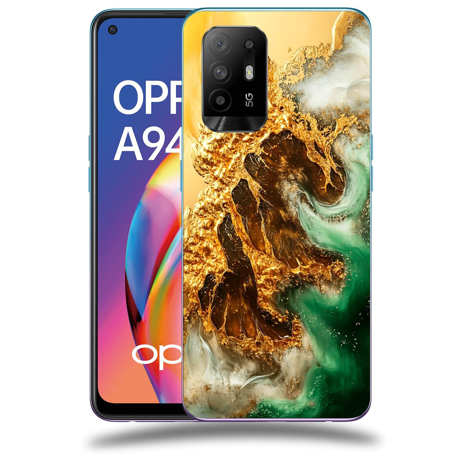 ACOVER Kryt na mobil OPPO A94 5G - Golden Moss II