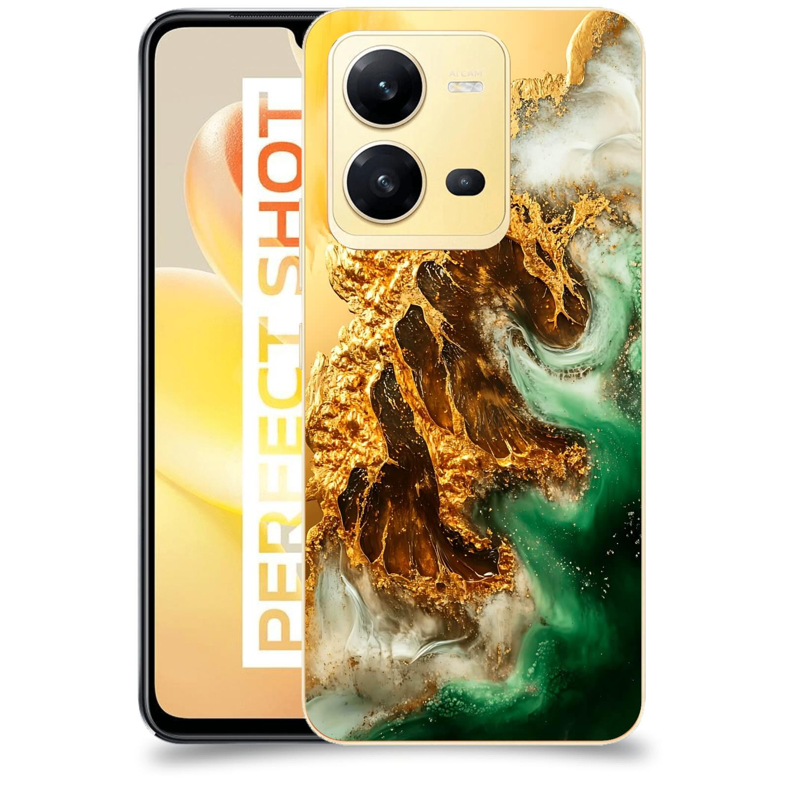 ACOVER Kryt na mobil Vivo X80 Lite - Golden Moss II