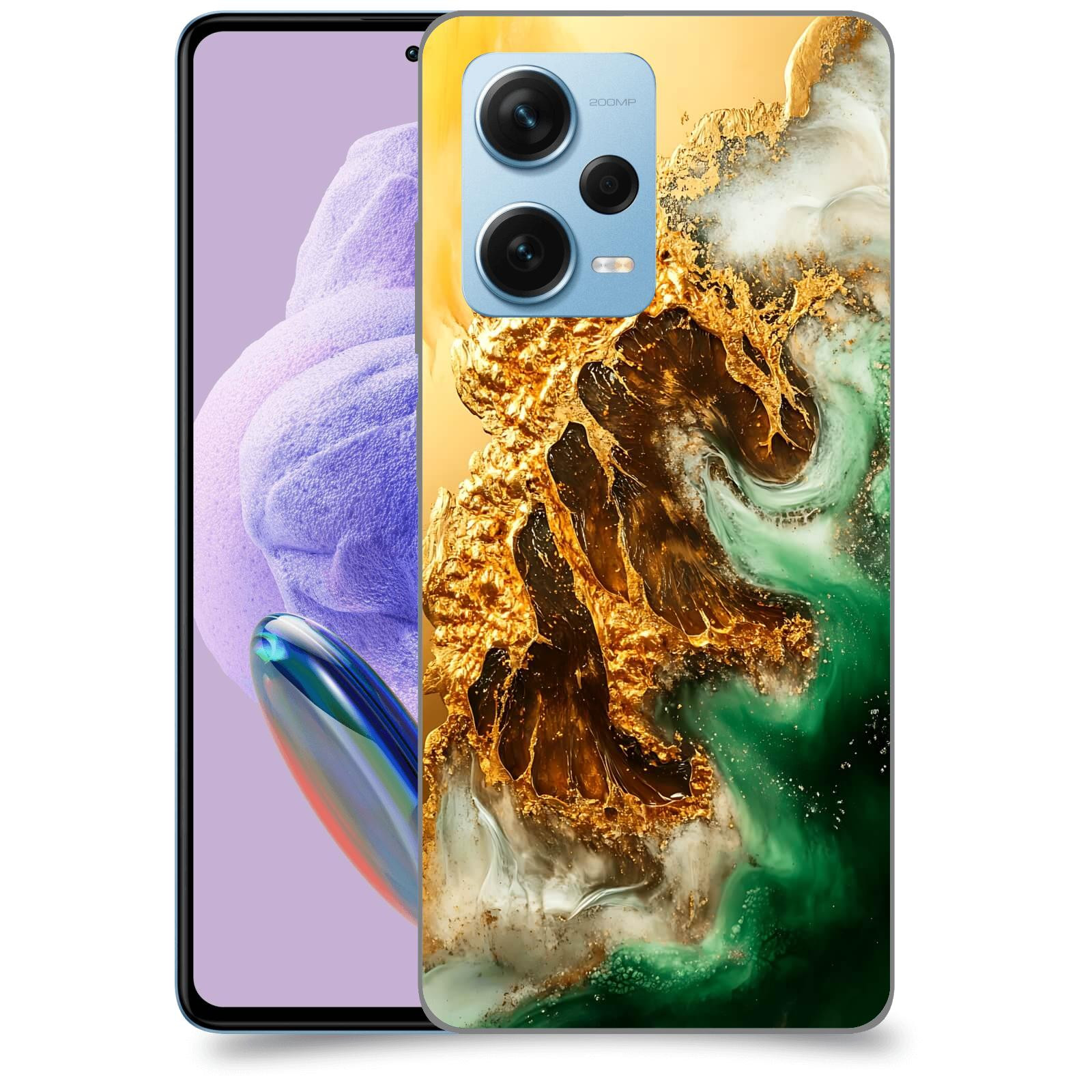 ACOVER Kryt na mobil Xiaomi Redmi Note 12 Pro+ 5G - Golden Moss II
