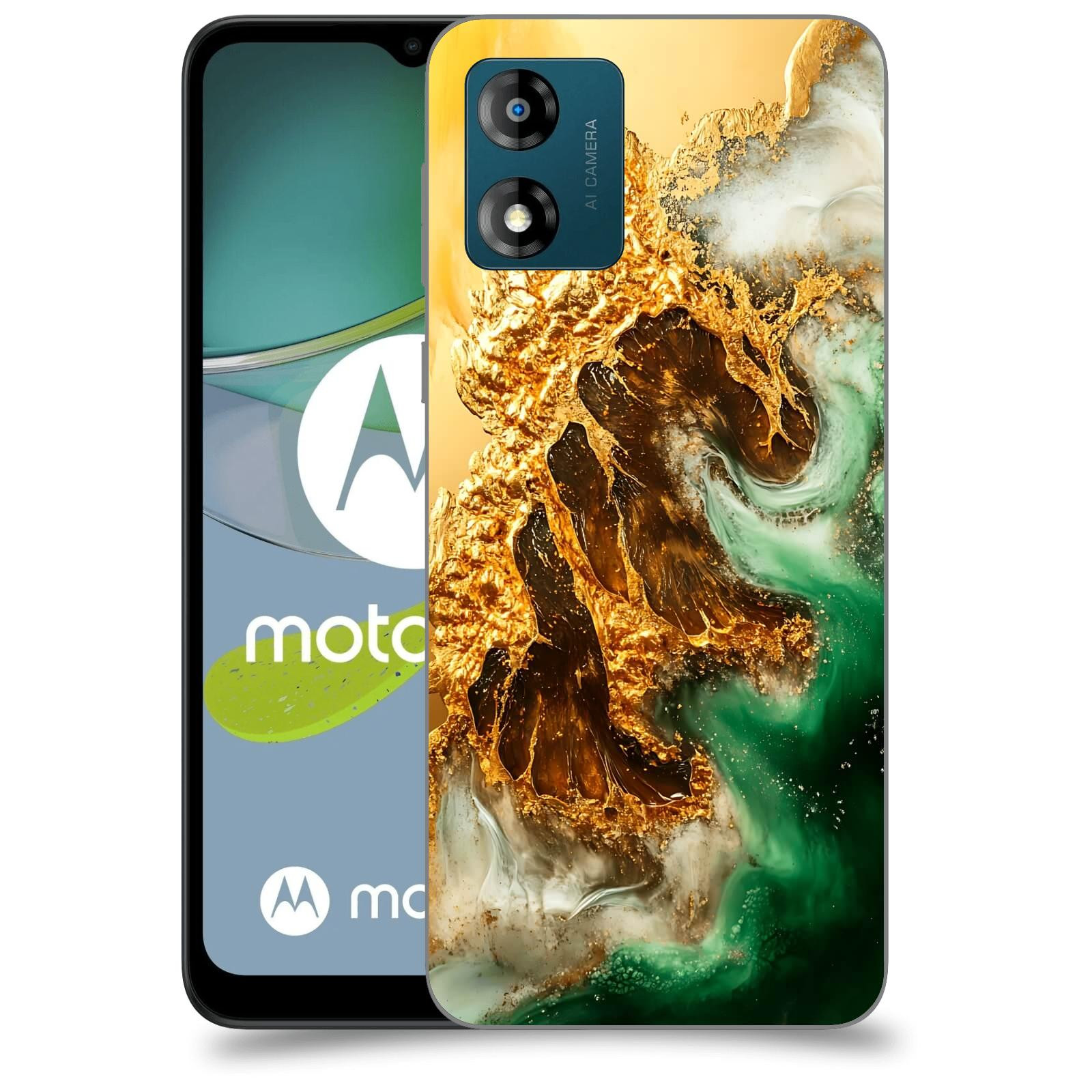 ACOVER Kryt na mobil Motorola Moto E13 - Golden Moss II