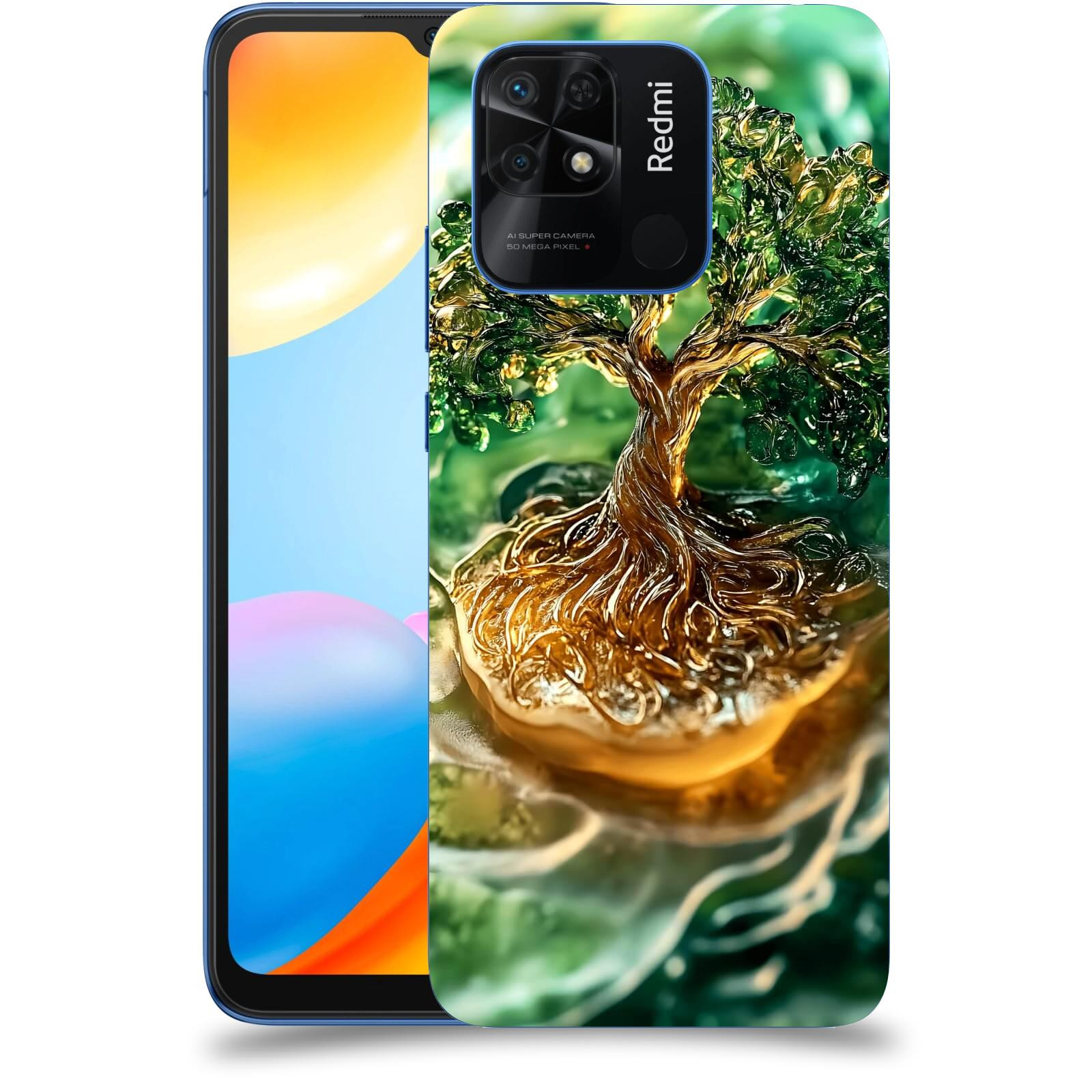 ACOVER Kryt na mobil Xiaomi Redmi 10C - Golden Moss III