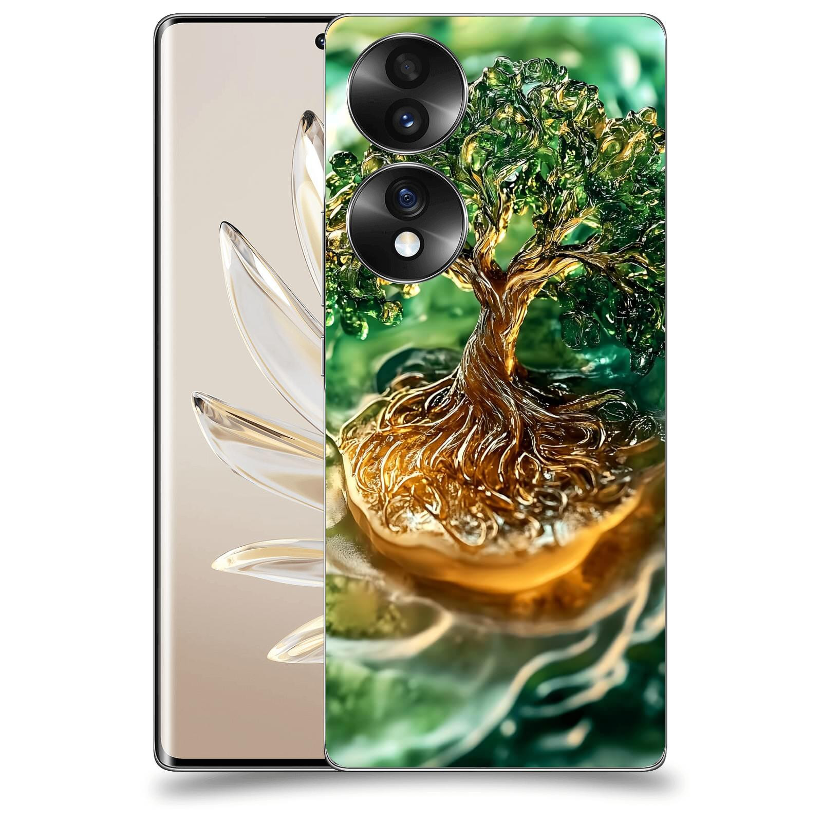 ACOVER Kryt na mobil Honor 70 - Golden Moss III
